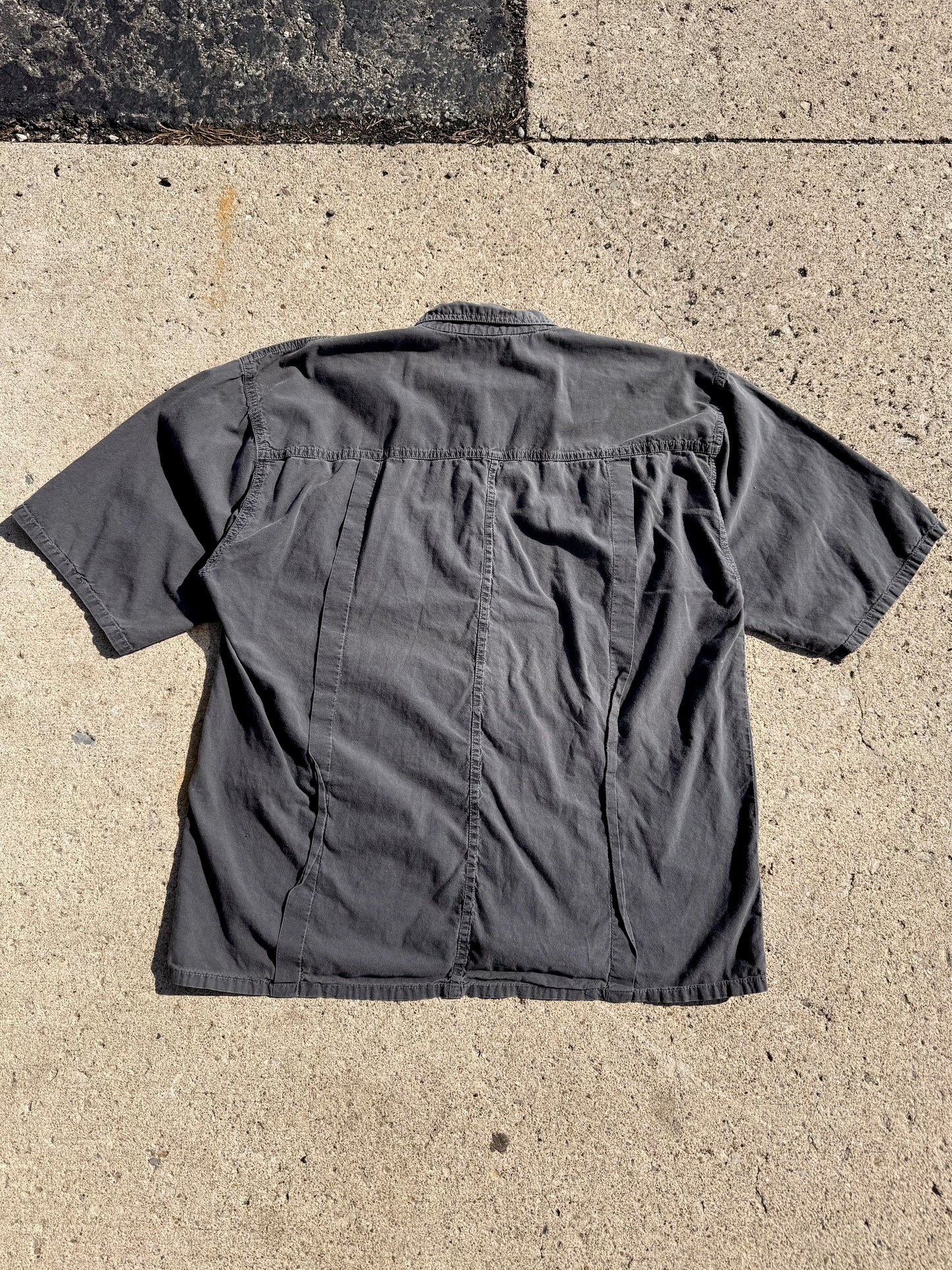 Vintage Tony Alamo of Nashville Grey Cotton Short Sleeve Utility Shirt | Large