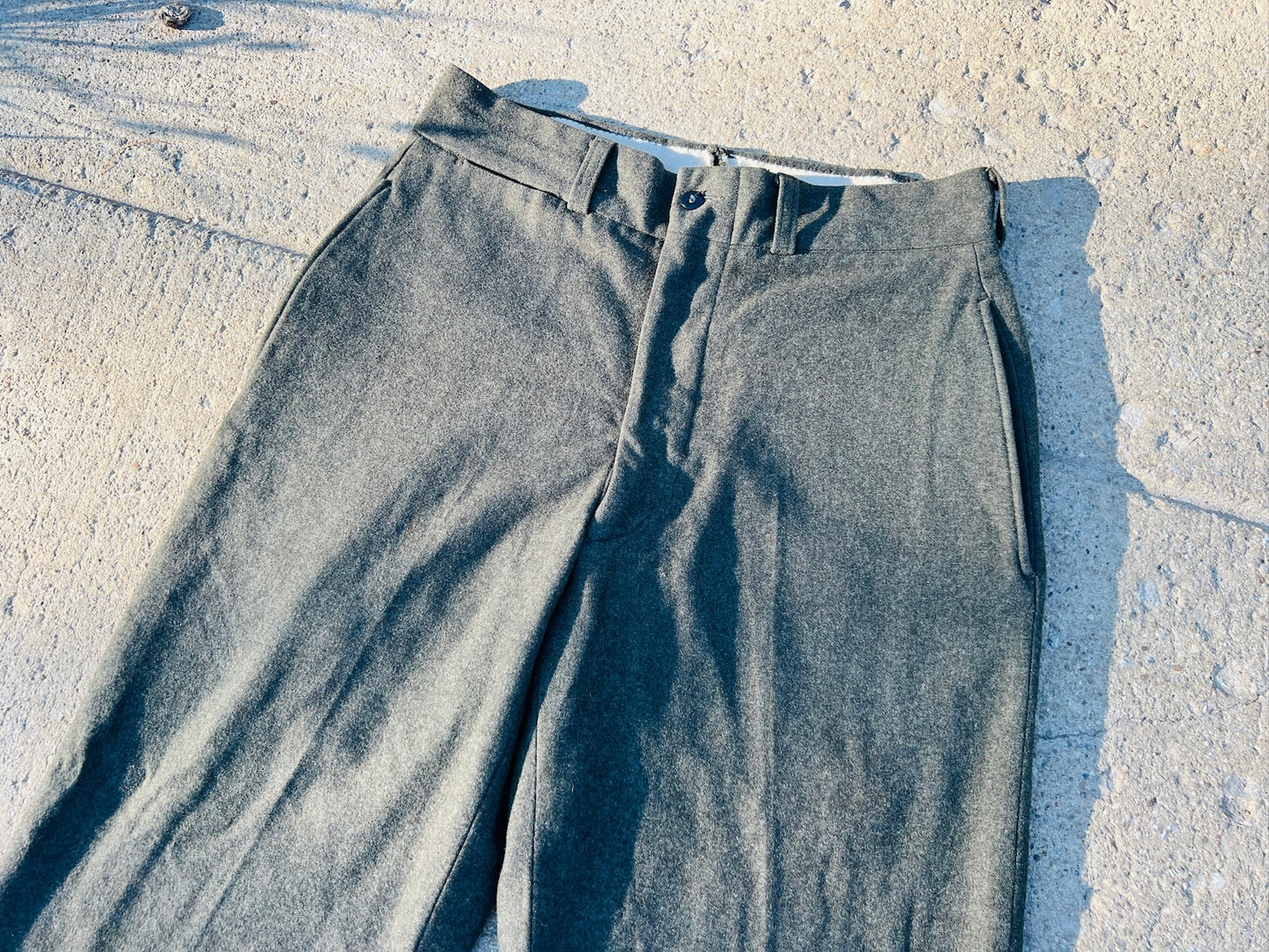 Vintage 1940s/50s Military Wool Trousers | Waist 30”