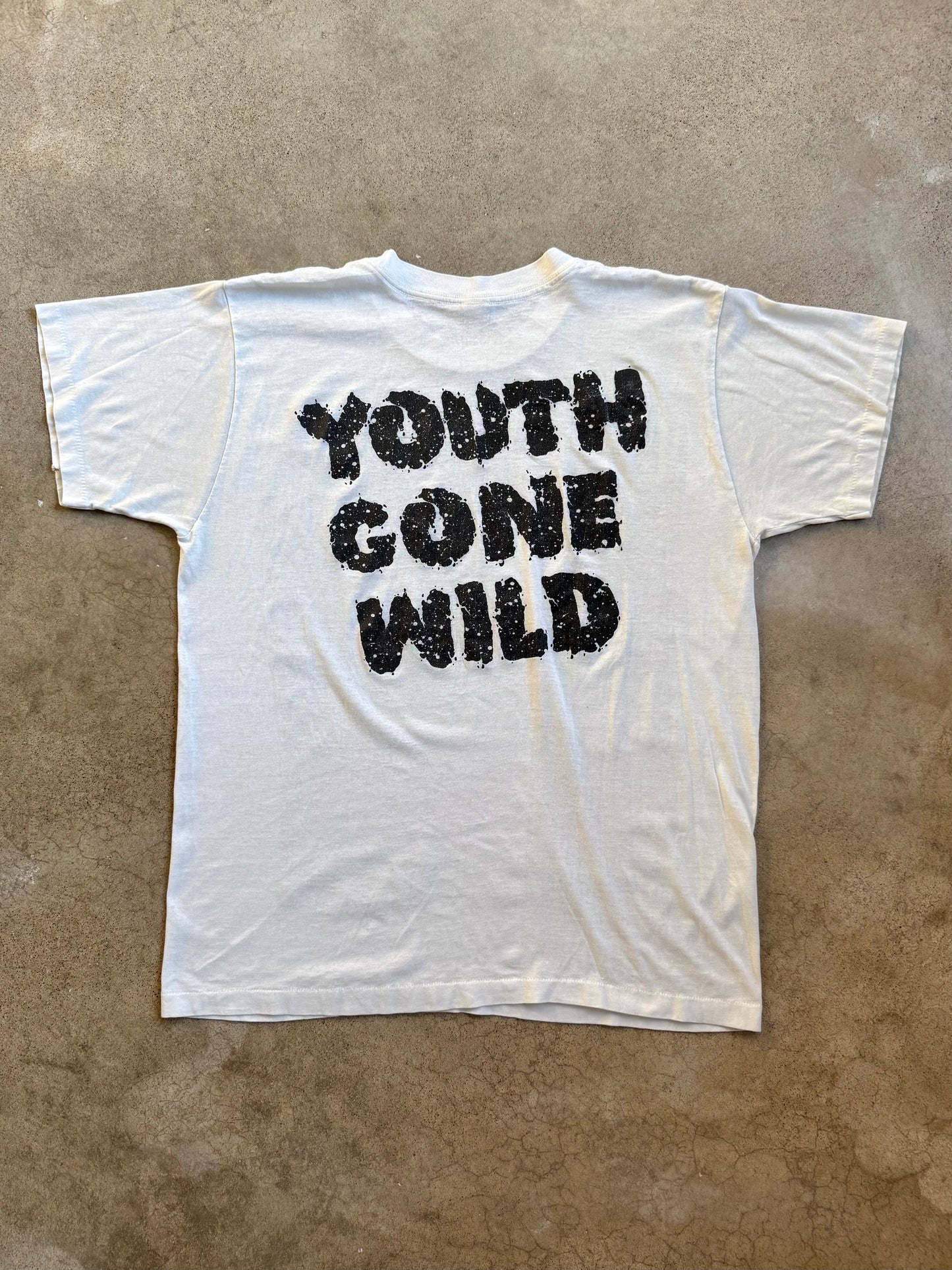 Vintage 1980s Skid Row “Youth Gone Wild” Distressed Band Tee | Large
