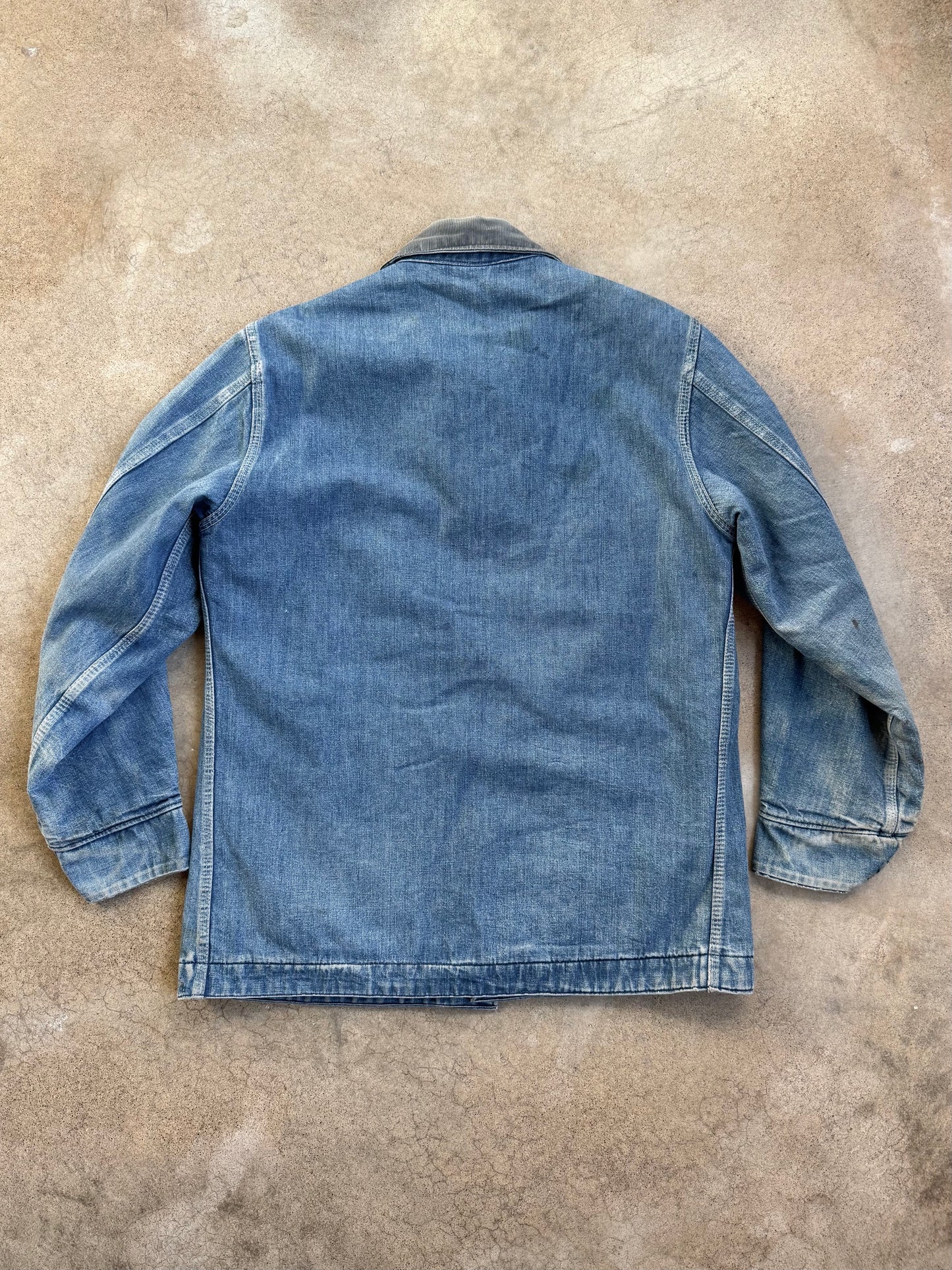 Vintage 1970s Sears Work 'N' Leisure Blanket Lined Denim Barn Jacket | Medium
