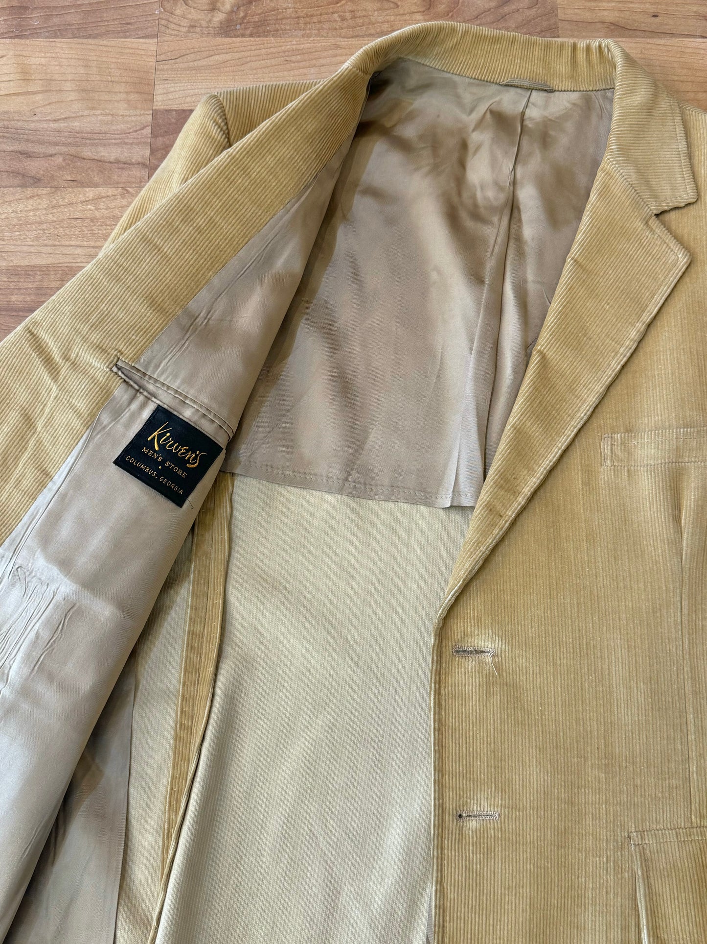 Vintage 1960s Kirven’s Tan Corduroy Blazer | 44R