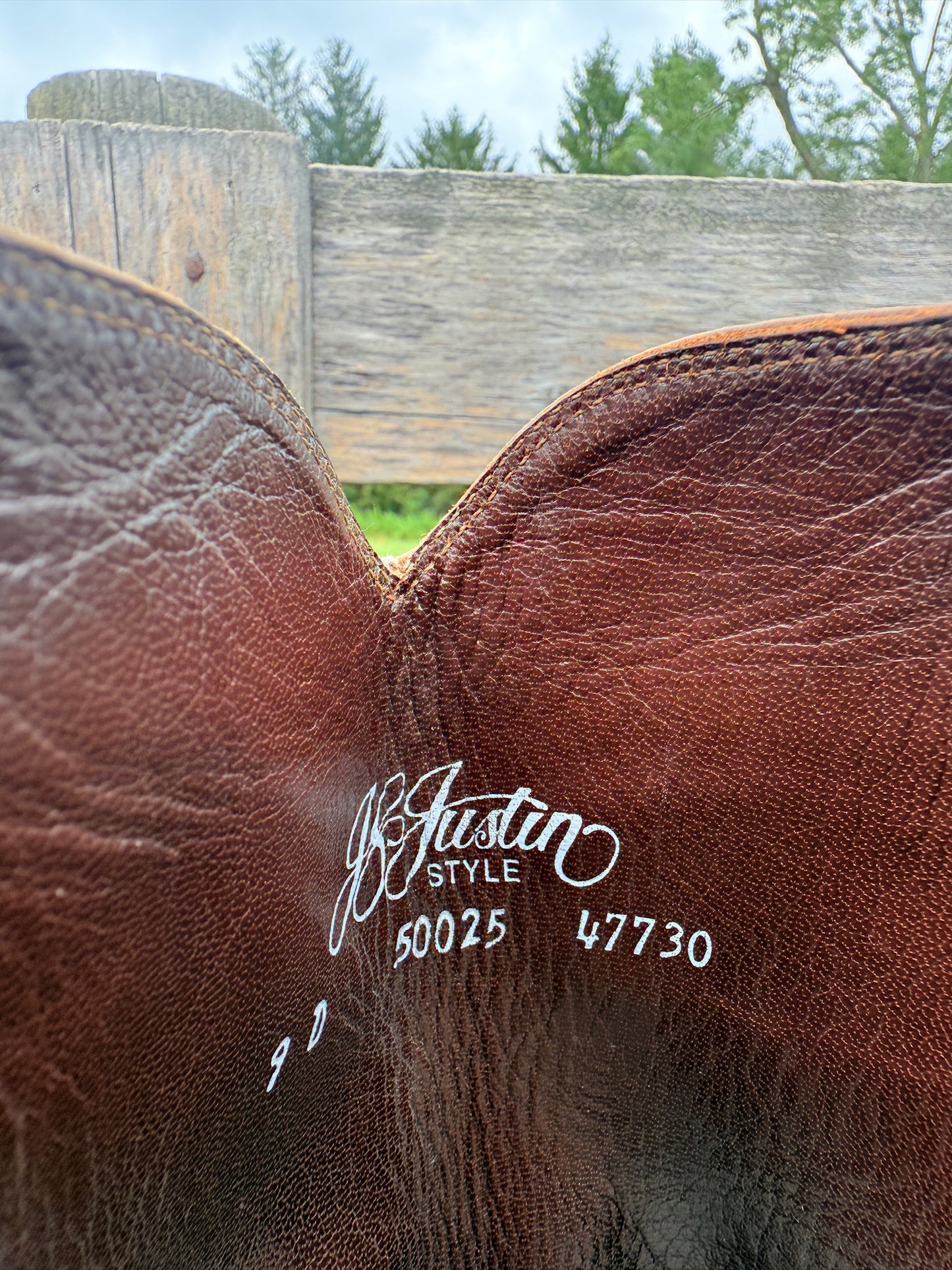 Vintage 1970s Justin Brown Leather Cowboy Boots | Men’s 9