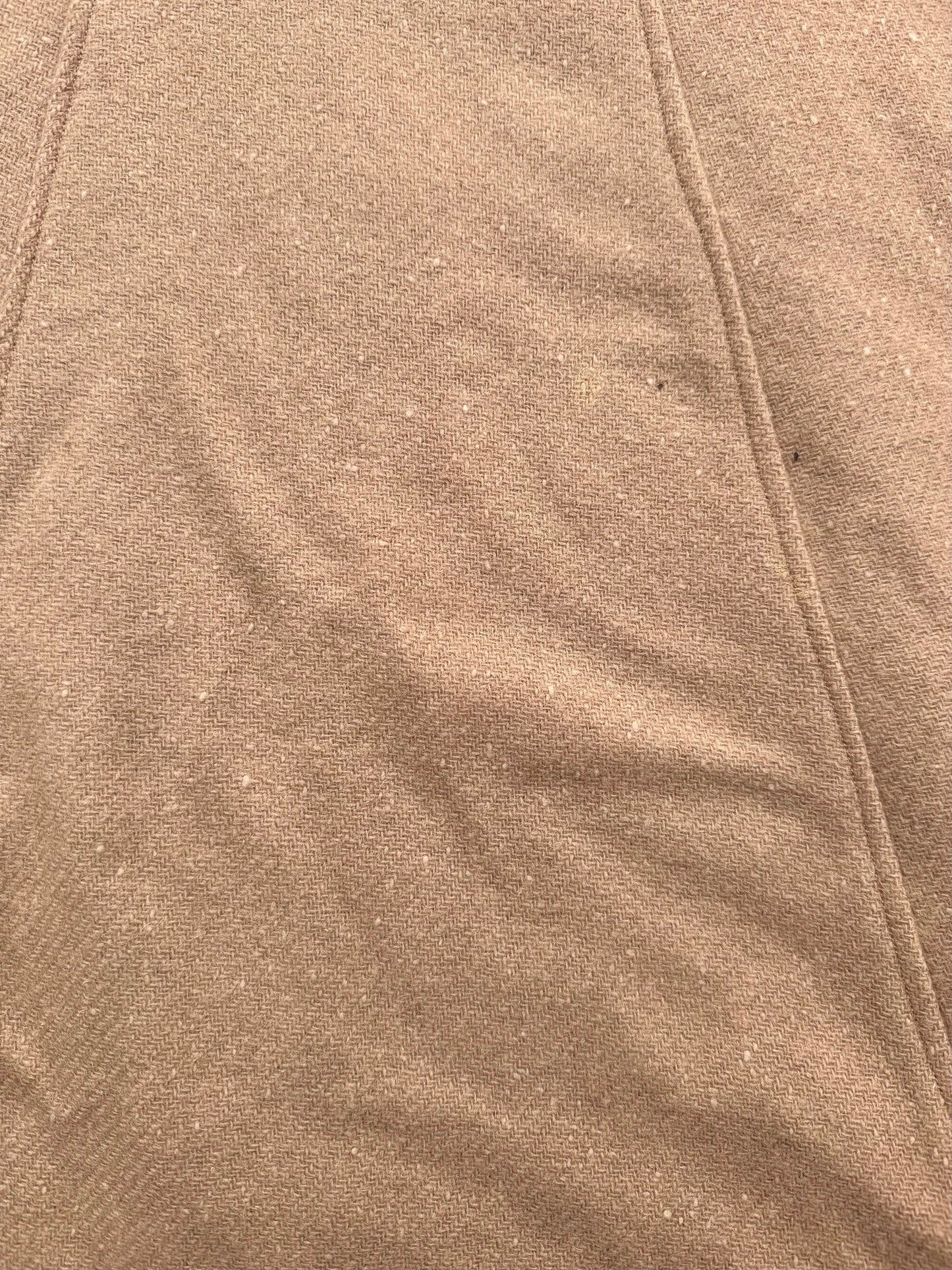 Vintage 1950s Muted Brown Wool Sleeveless A-Line Dress | XS/S