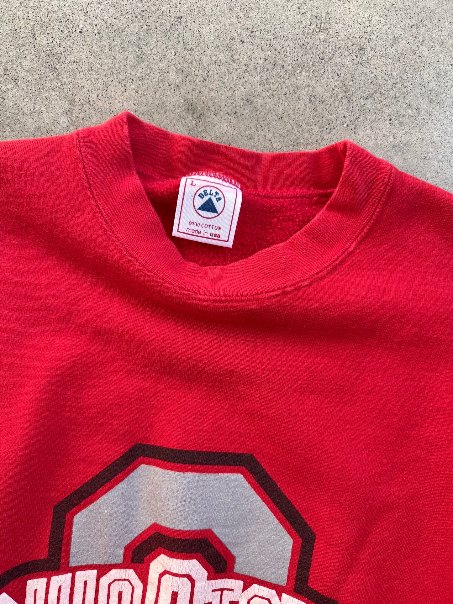 Vintage 1990s Ohio State Red Crewneck Sweatshirt | Large