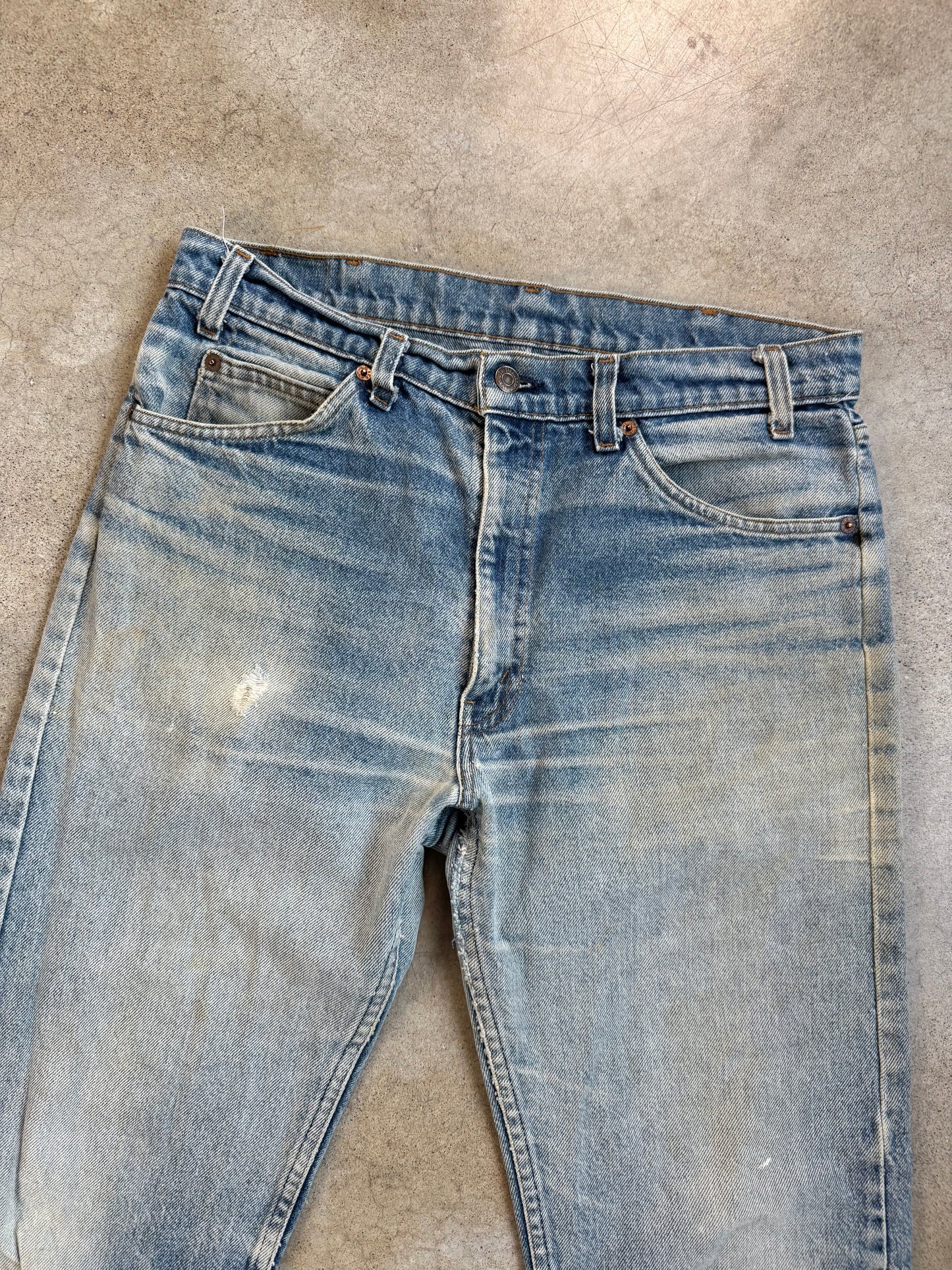 Vintage 1970s Levi's 505 Distressed Faded Jeans | Waist 34”
