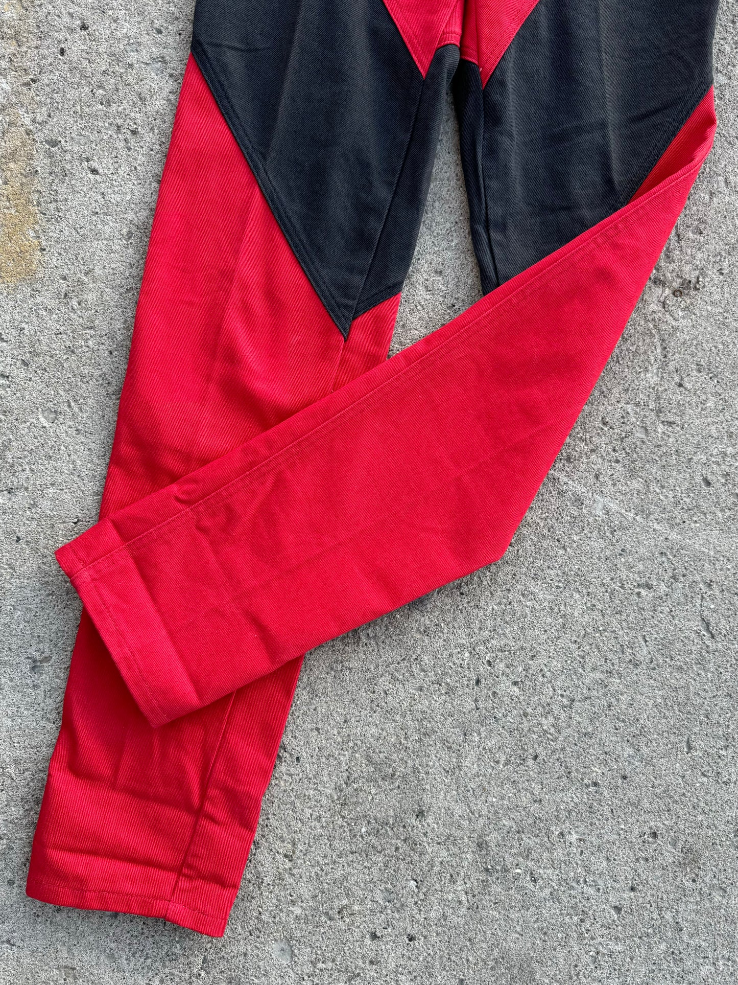 Vintage Panhandle Slim Red & Black High-Waisted Jeans | XS