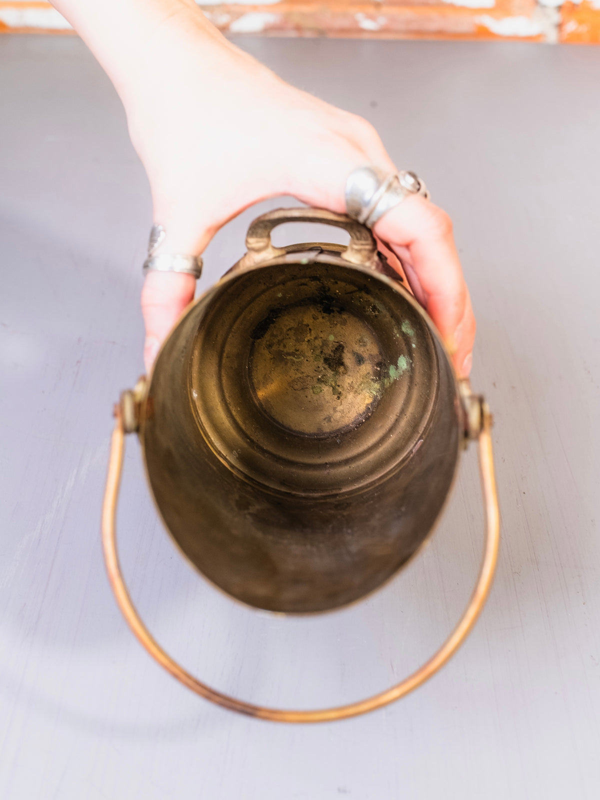 Vintage Brass Coal Scuttle Ash Bucket