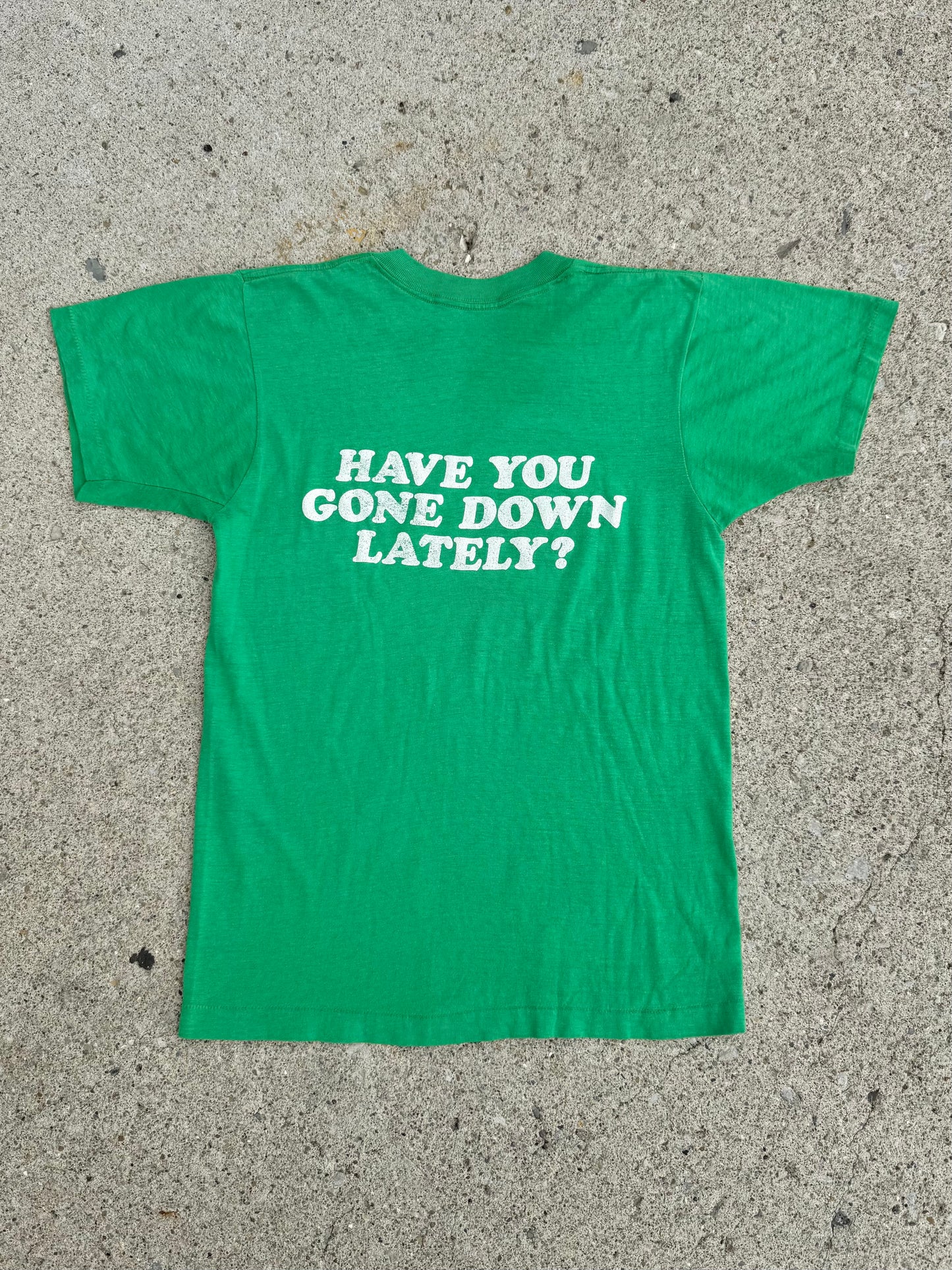 Vintage 1980s Green Chattahoochee River Two-Sided Graphic Tee | S/M