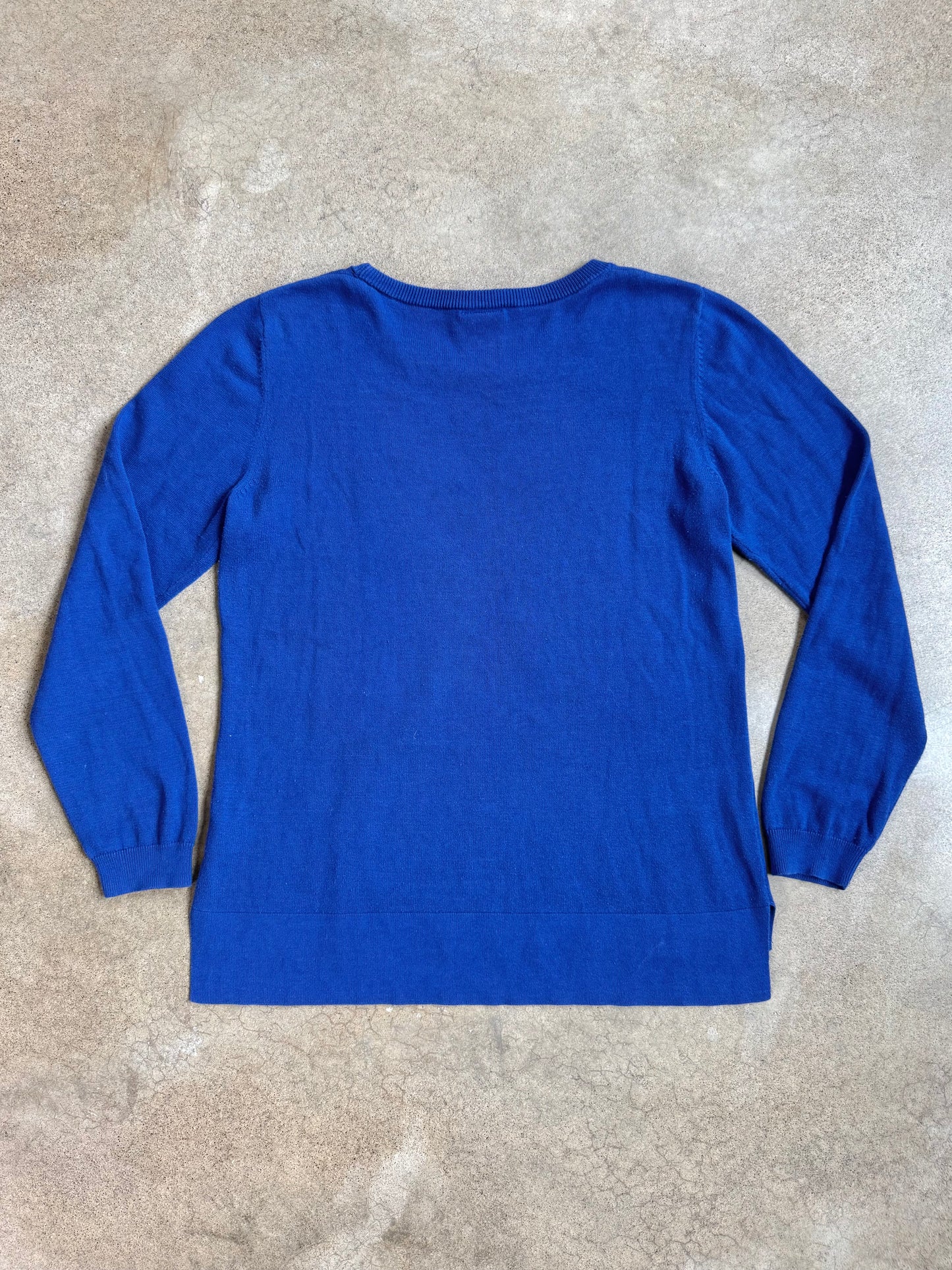 Le Tigre Blue Cotton Penguin Sweater | Large