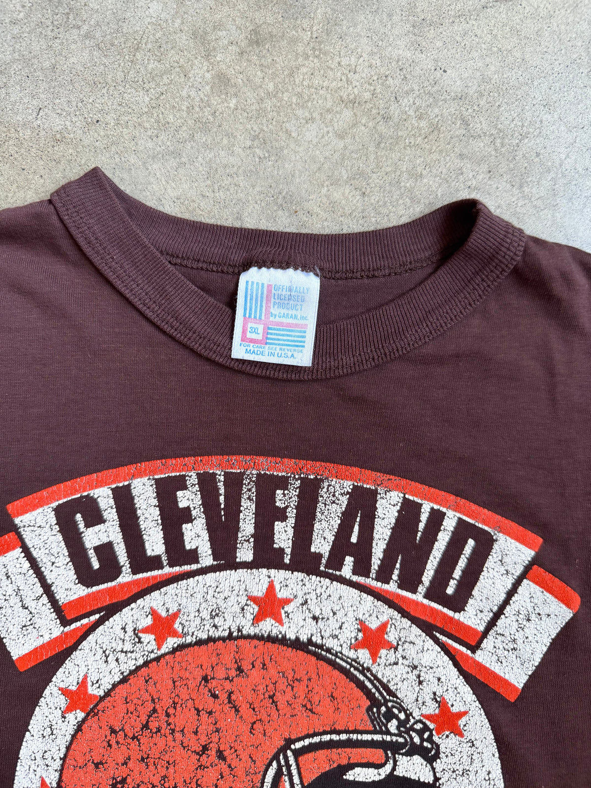 Vintage 1980s Garan Inc. Cleveland Browns Football Graphic Tee | 3XL
