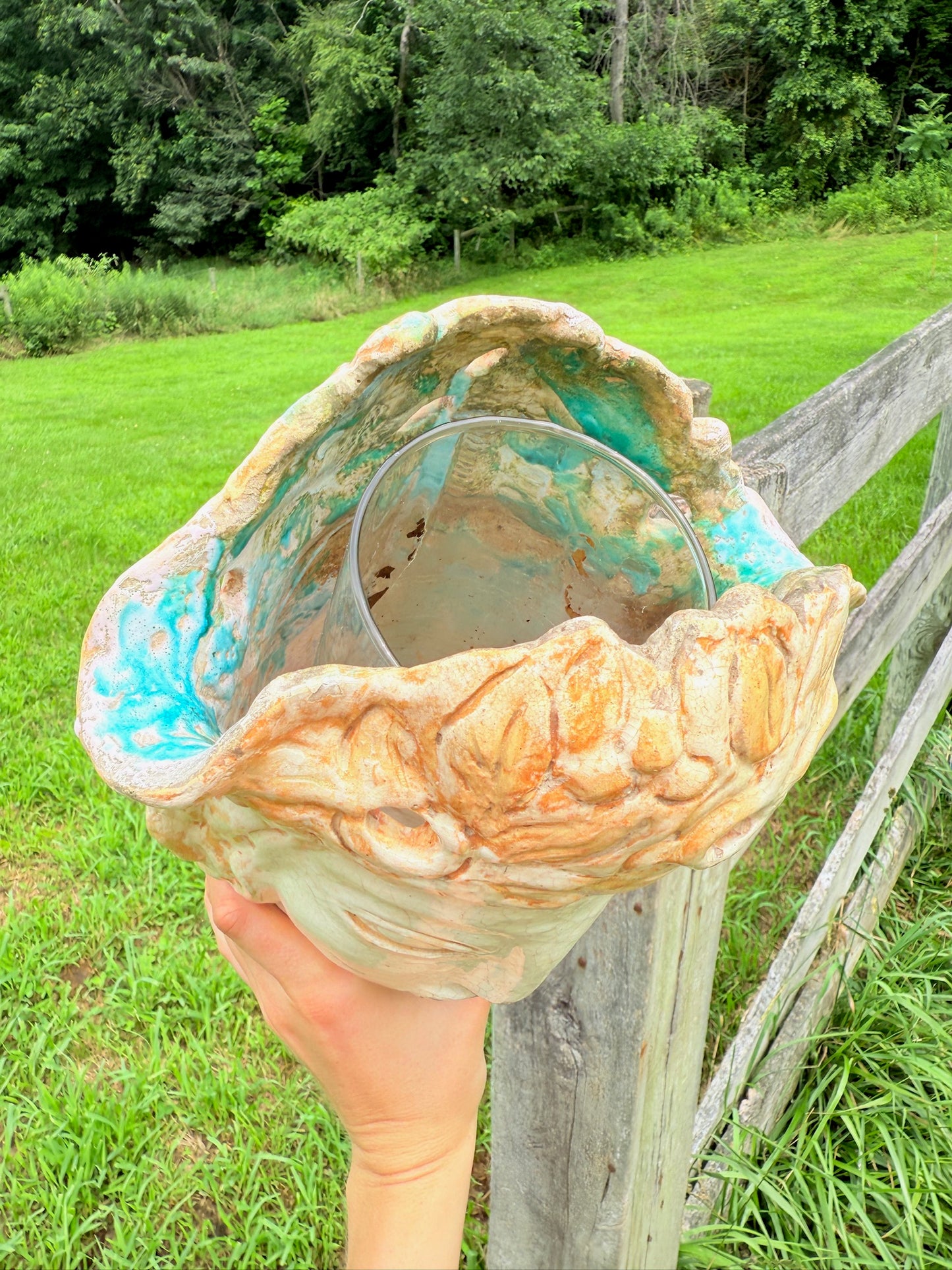 Edith Varian Cockcroft Ceramic Head Sculpture "Two Face" Vase