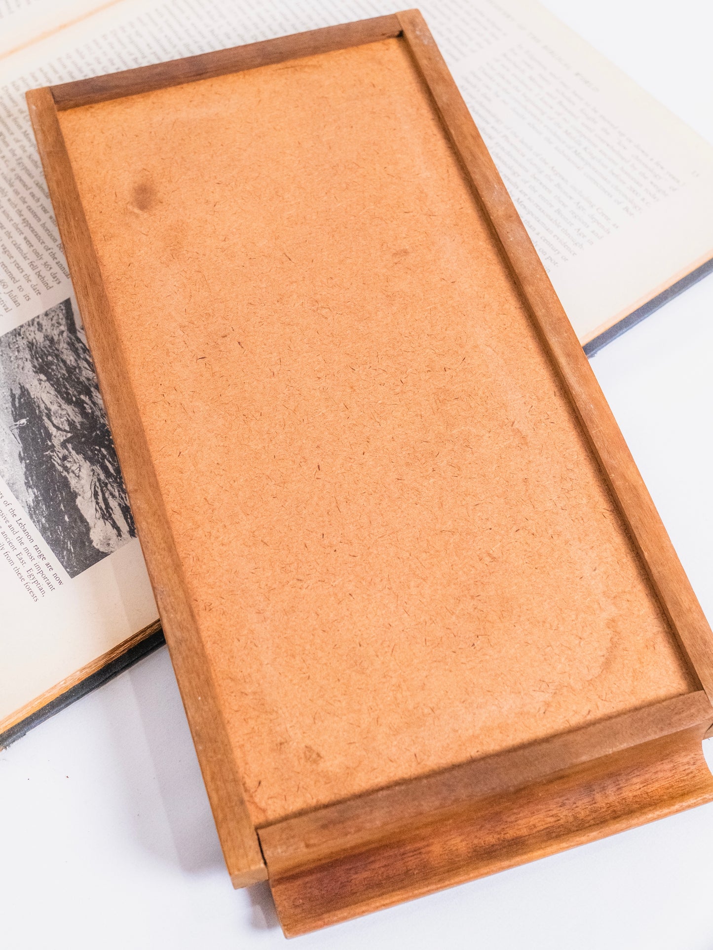 Vintage 1980s Wood & Painted Ceramic Tile Serving Tray | Signed