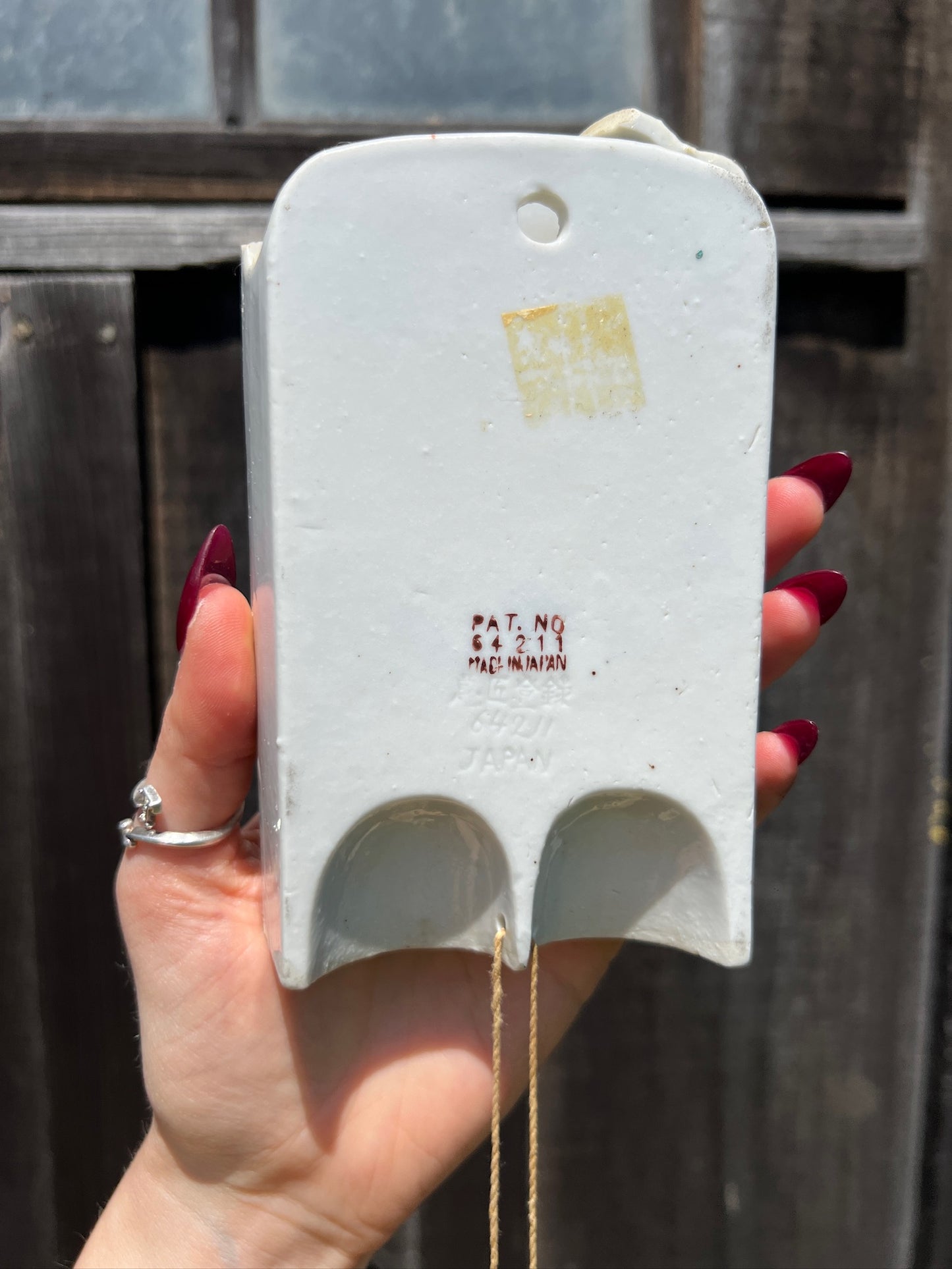 Vintage 1950s Porcelain Sailboat Wall Pocket