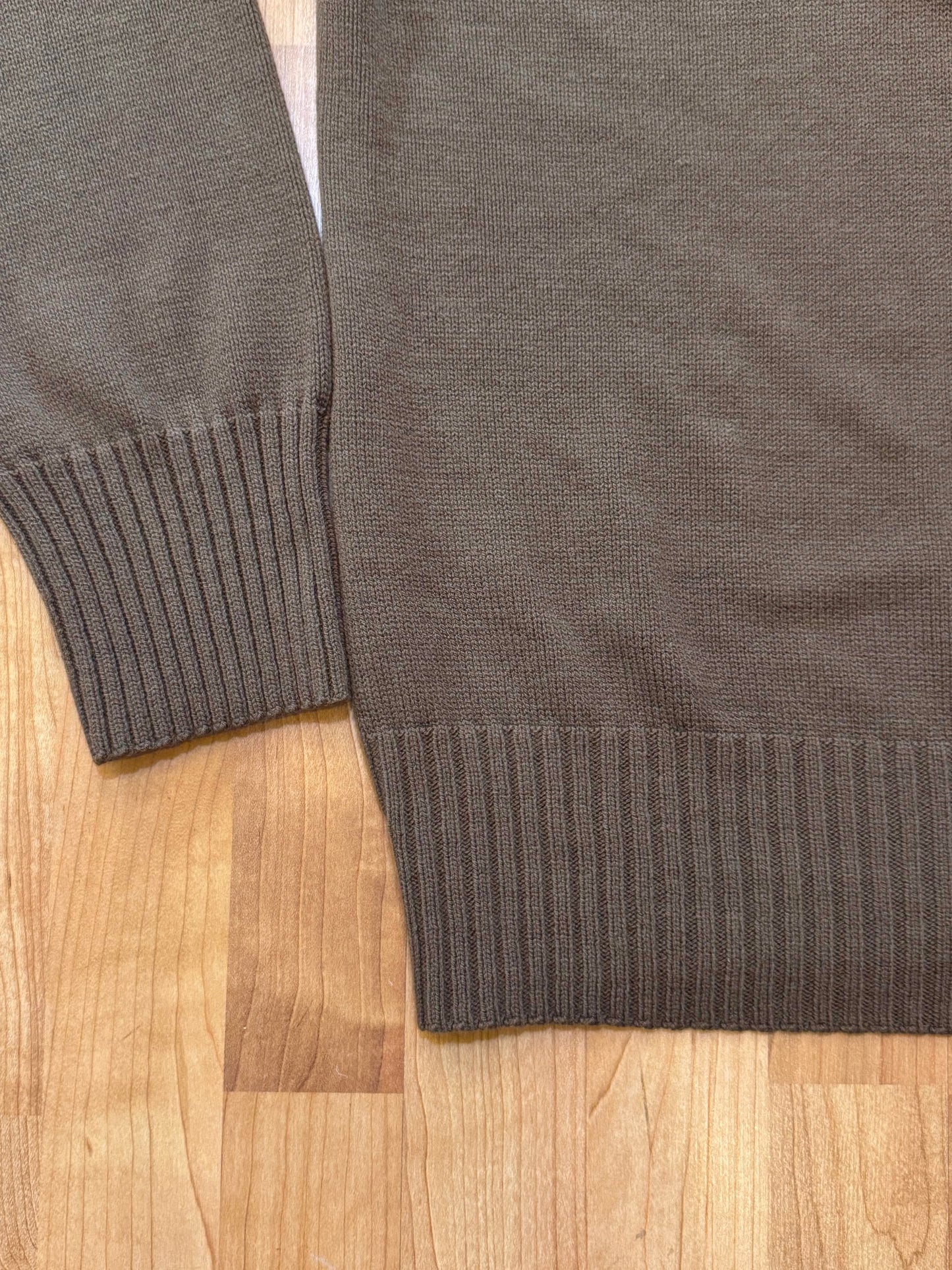 Vintage DSCP Military Brown Henley Sweater | Large