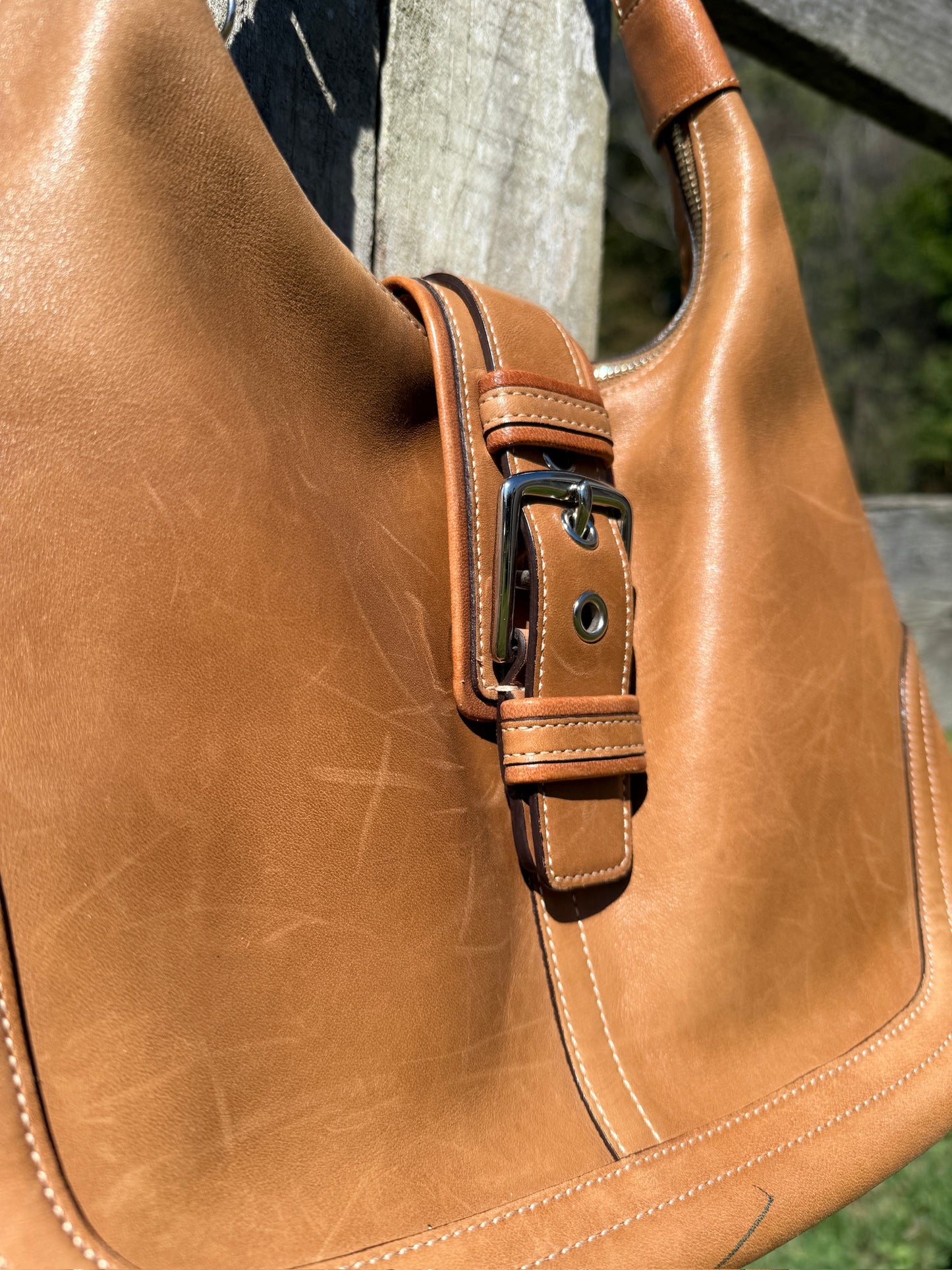 Vintage Coach Hamptons Soho Tan Leather Hobo Shoulder Bag | Style No. 7463
