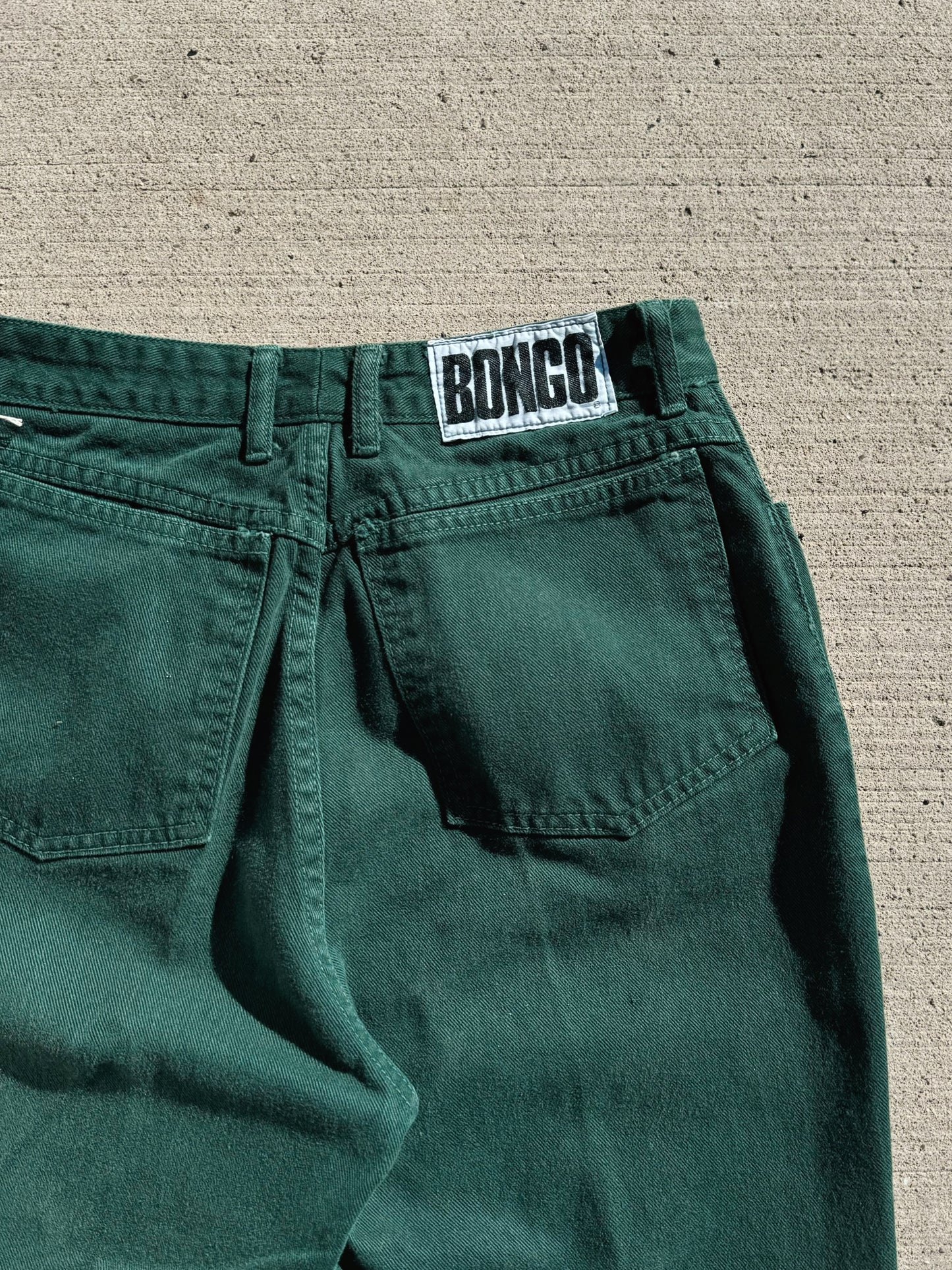 Vintage 1980s Bongo Green High Waisted Jeans | Waist 27”