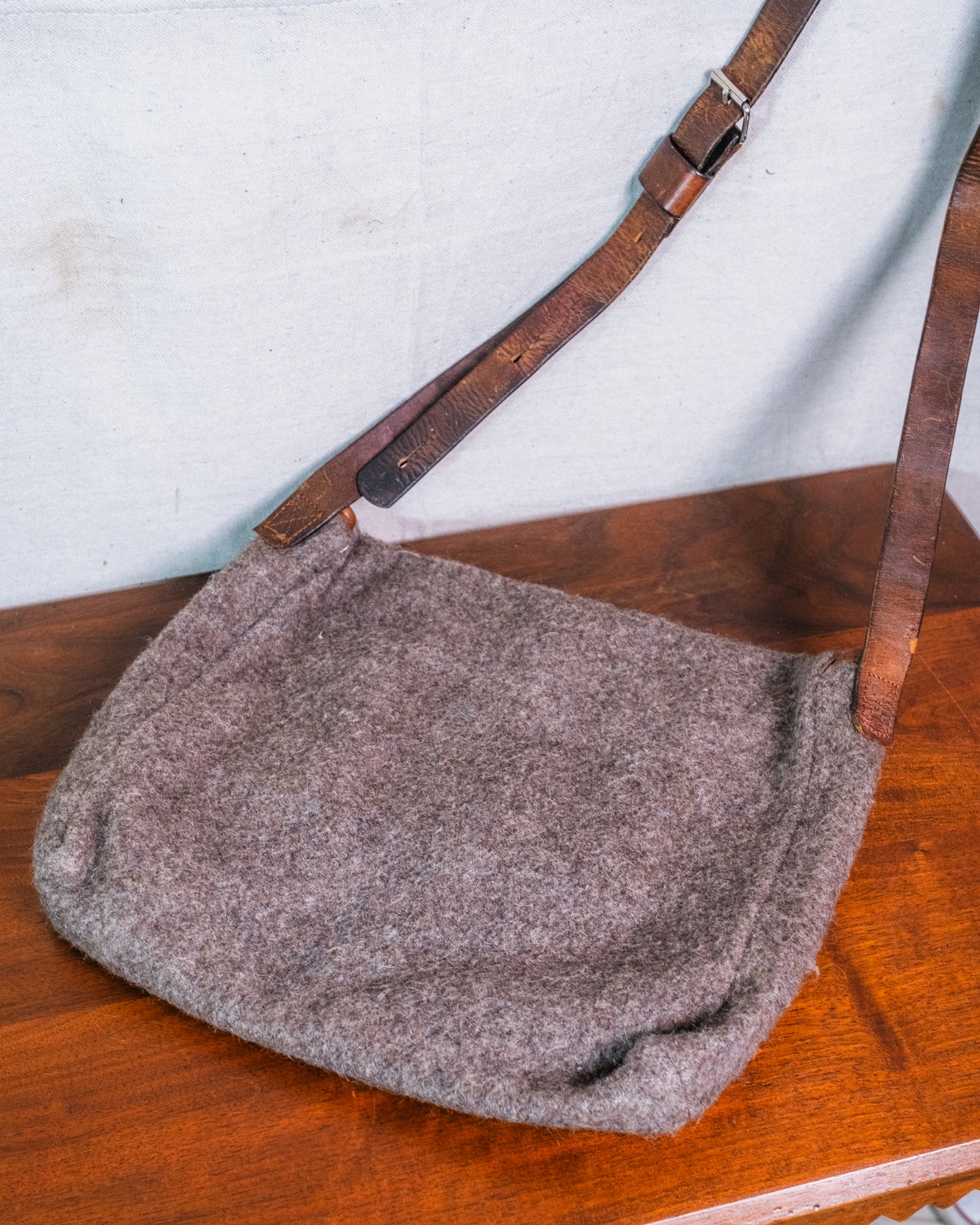 Vintage-Style Karlen Swiss Army Wool Crossbody Messenger Bag
