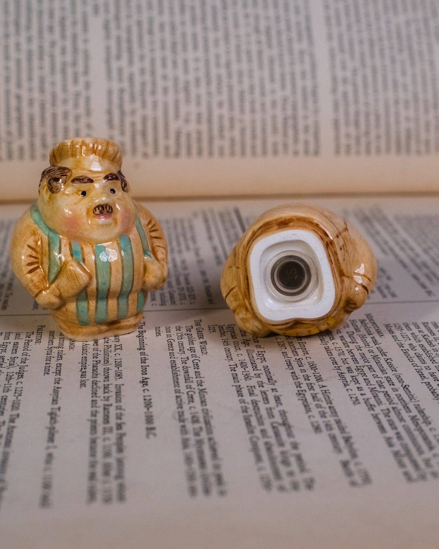 Vintage Harmony Ball Pot Bellys Chef Salt & Pepper Shaker Set