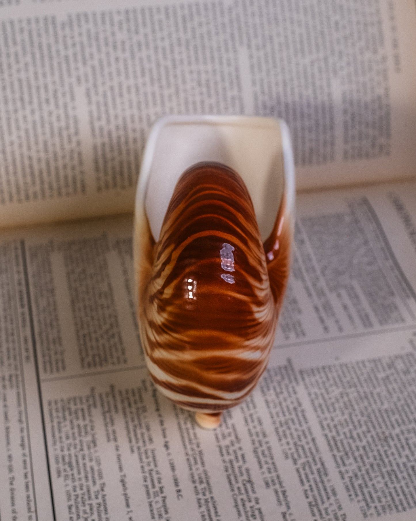 Vintage Fitz & Floyd Ceramic Nautilus Shell Planter