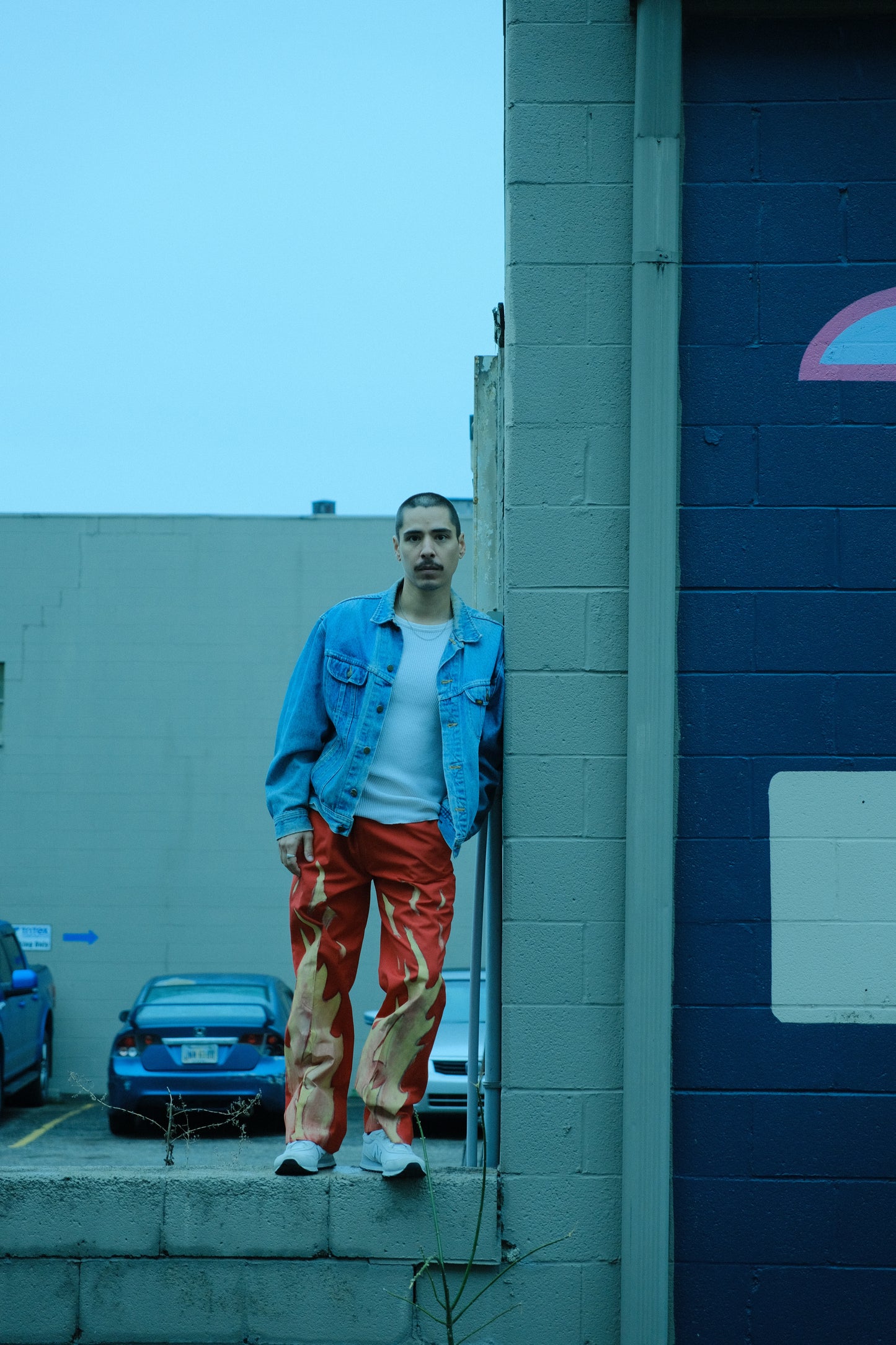 Vintage Hand Painted Flame Pants | Waist 36”