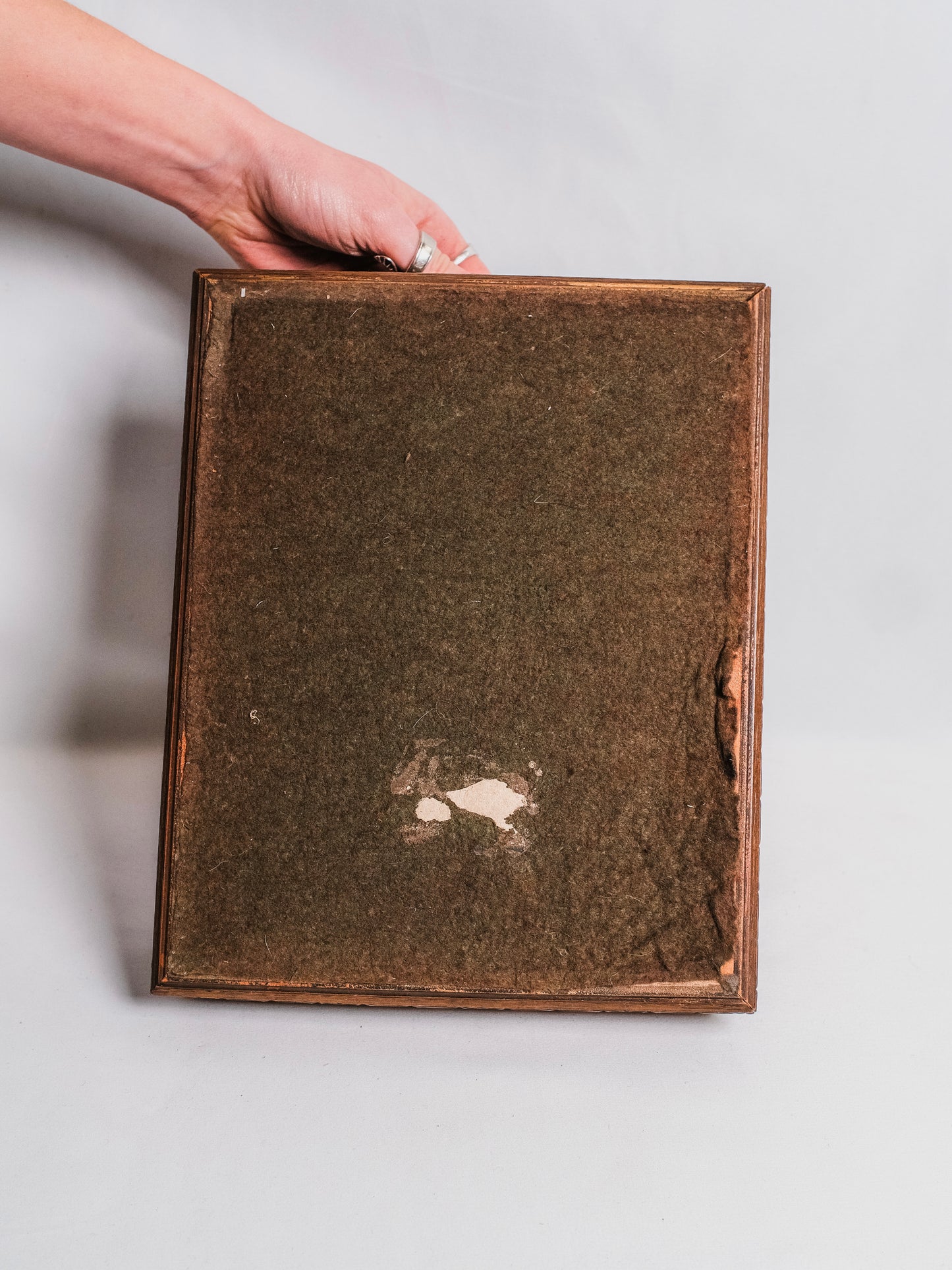 Antique Victorian "La Bonne Mère" Hinged Jewelry Box