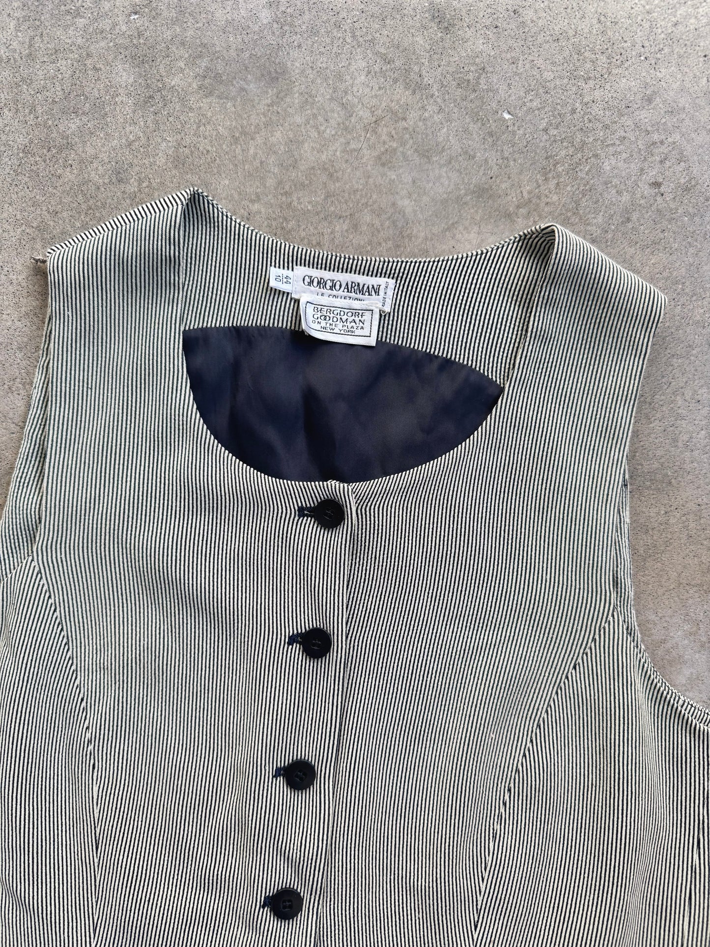 Vintage Giorgio Armani Pinstripe Two-Piece Pant Suit | S/M