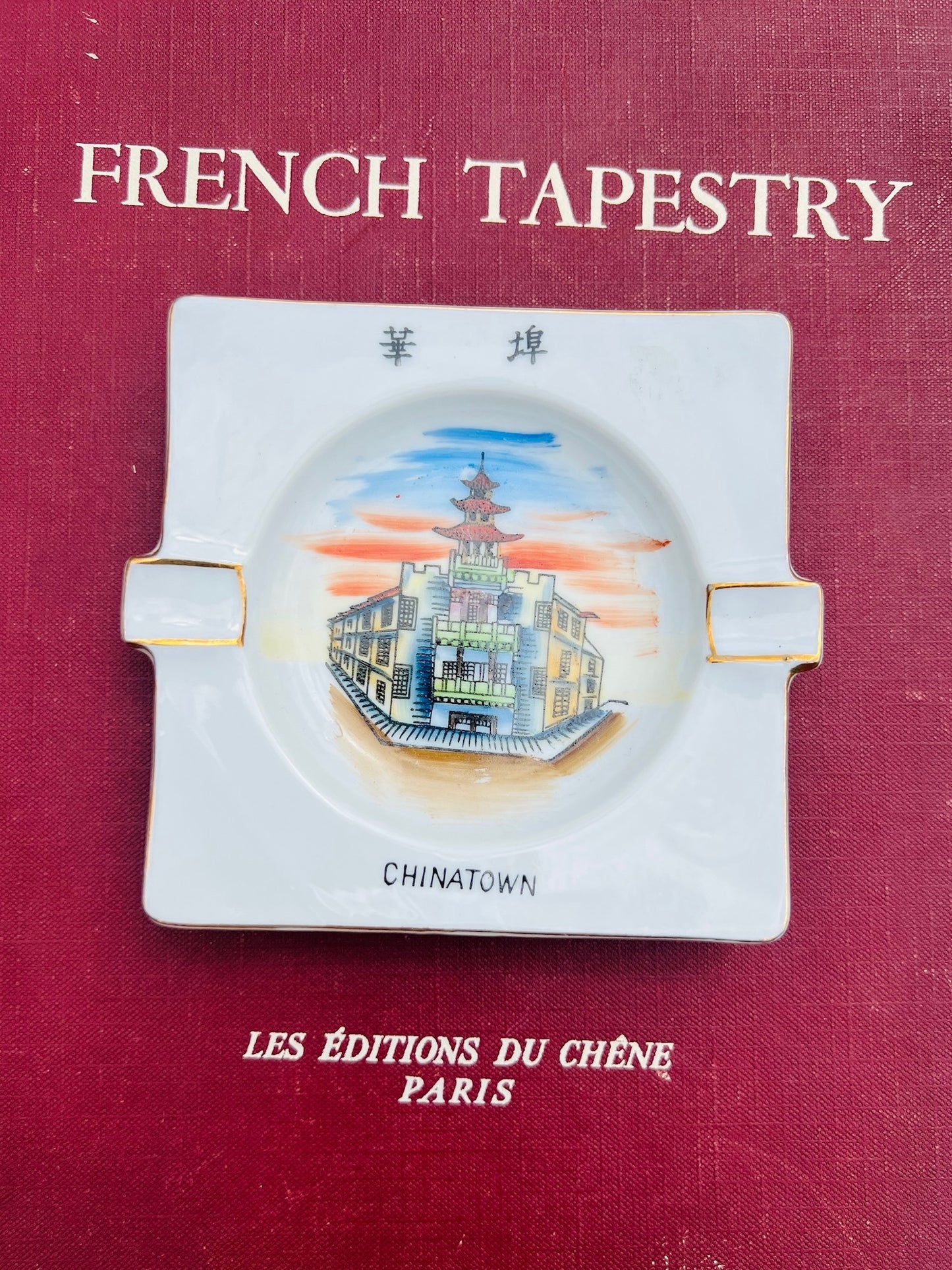 Vintage 1950s Chinatown Ceramic Ashtray