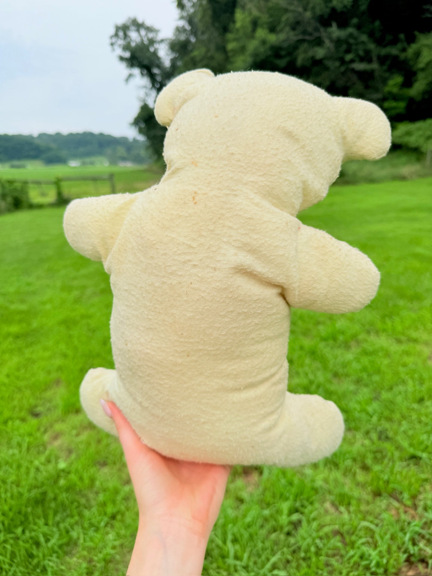 Vintage 1940s Handmade Embroidered Teddy Bear