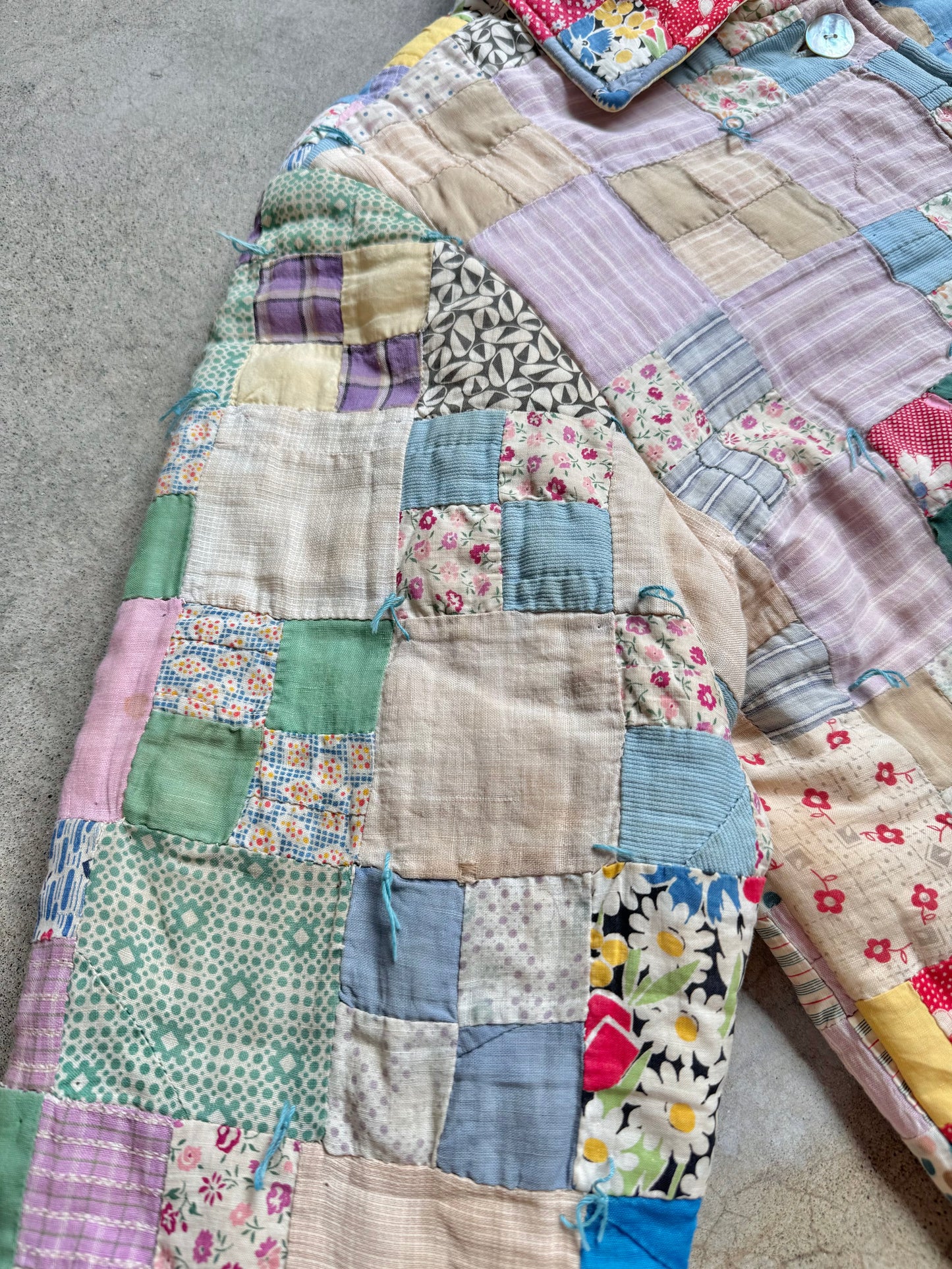 Vintage Handmade Patchwork Quilted Jacket | Large