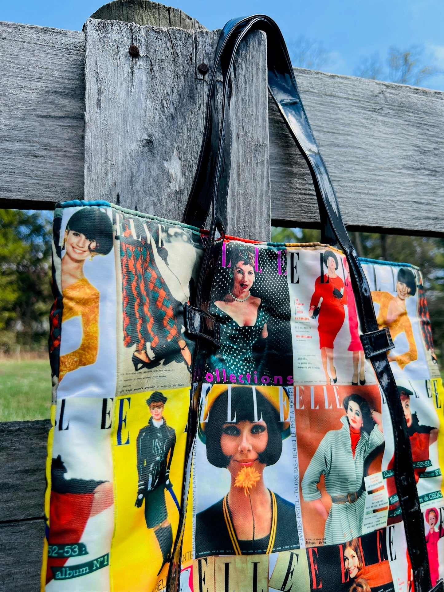 Vintage Elle Magazine Cover Tote Bag