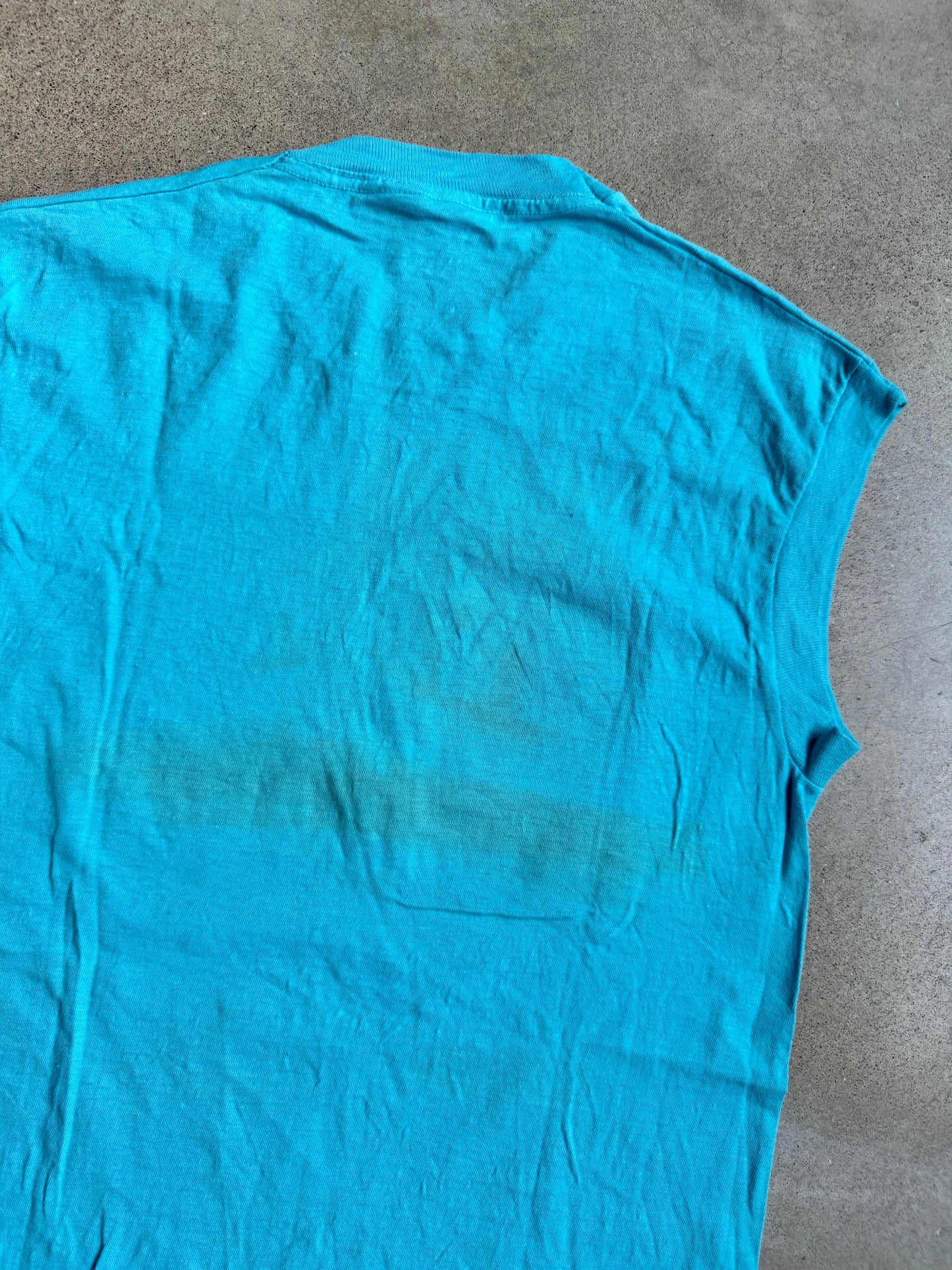Vintage 1980s Blue Daytona Beach Florida Graphic Tank Top | Medium