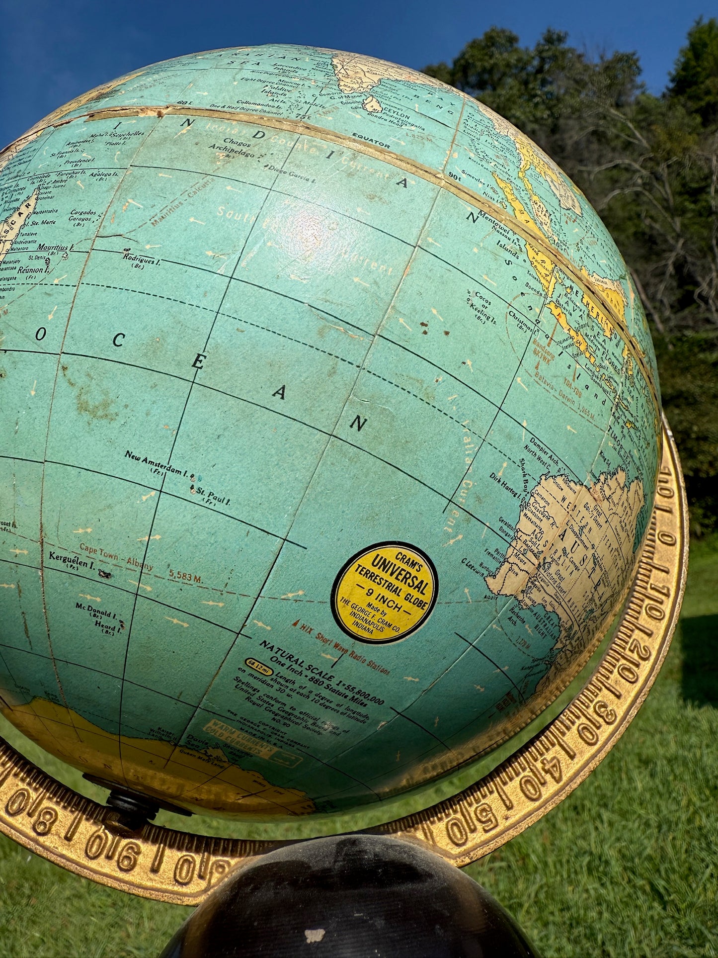 Vintage 1930s/40s Cram’s Universal 9 Inch Globe