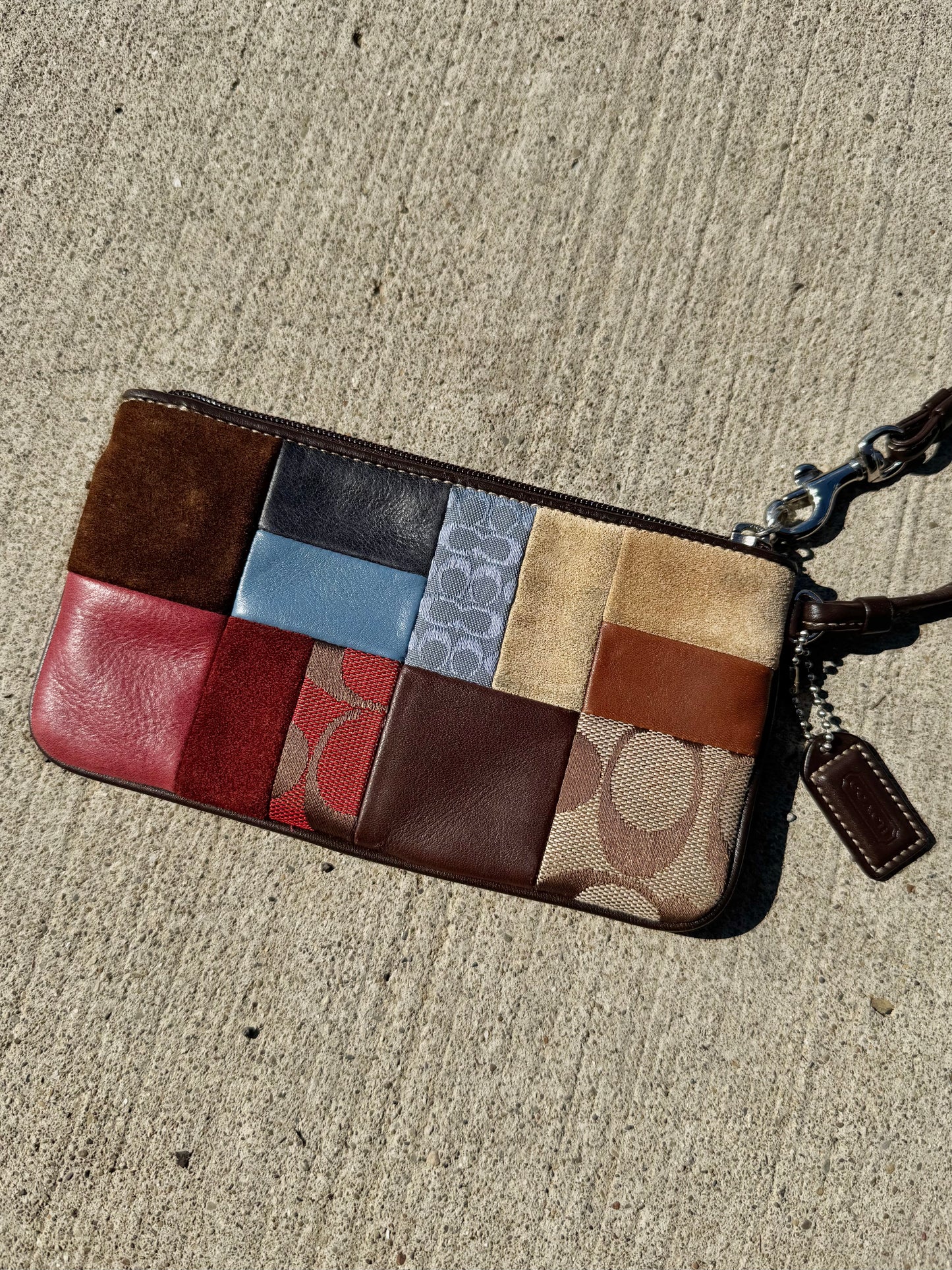 2000s Coach Signature Patchwork Wristlet Wallet