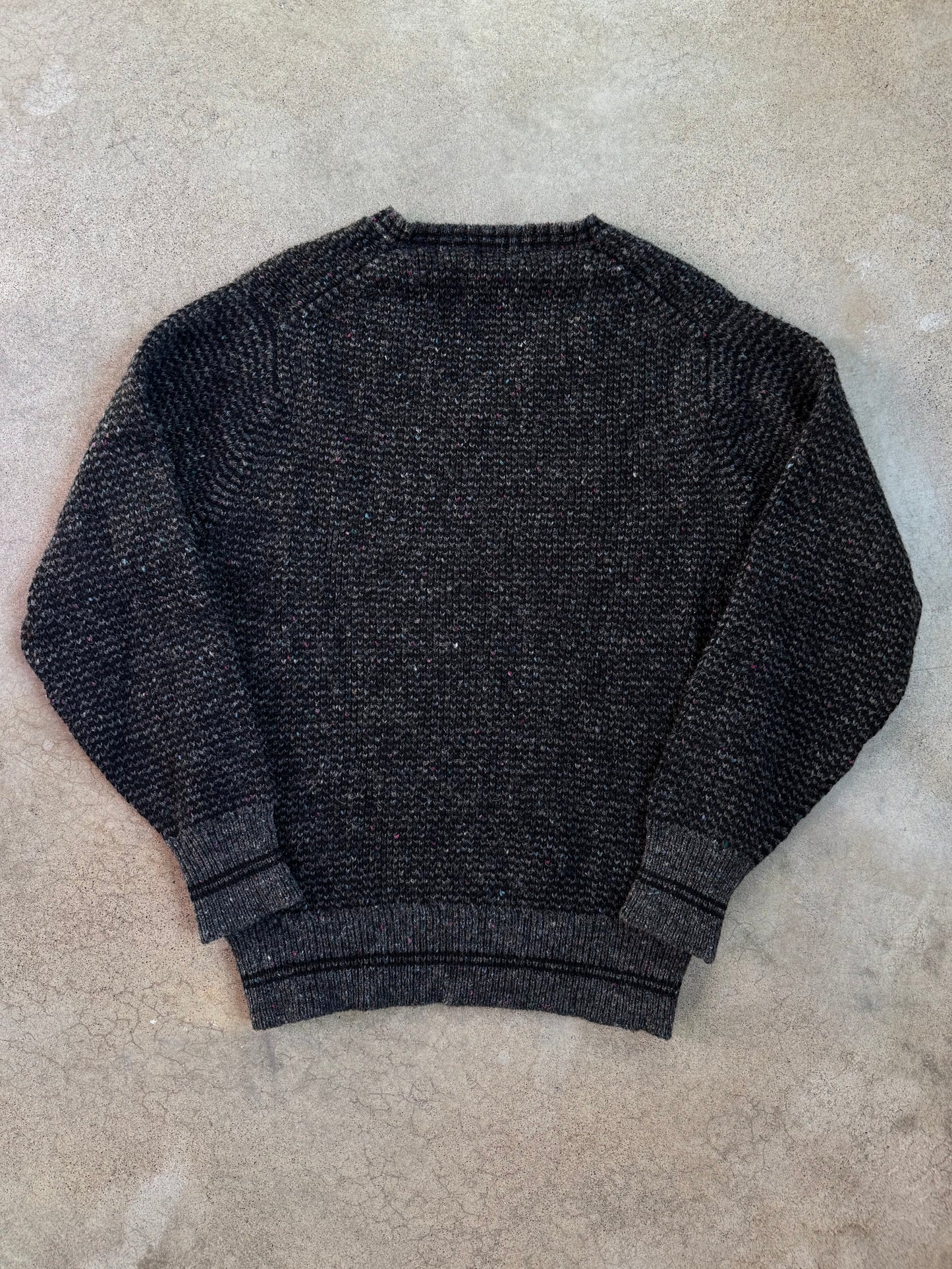 Vintage 1950s Bunce Brothers Cleveland Speckled Wool V-Neck Sweater | M/L