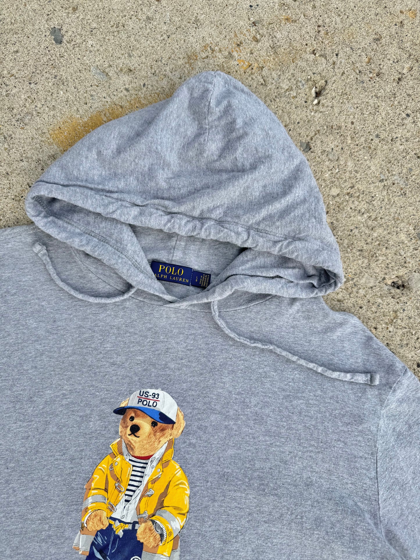 Ralph Lauren Polo Bear Hooded Long Sleeve T-Shirt | Large