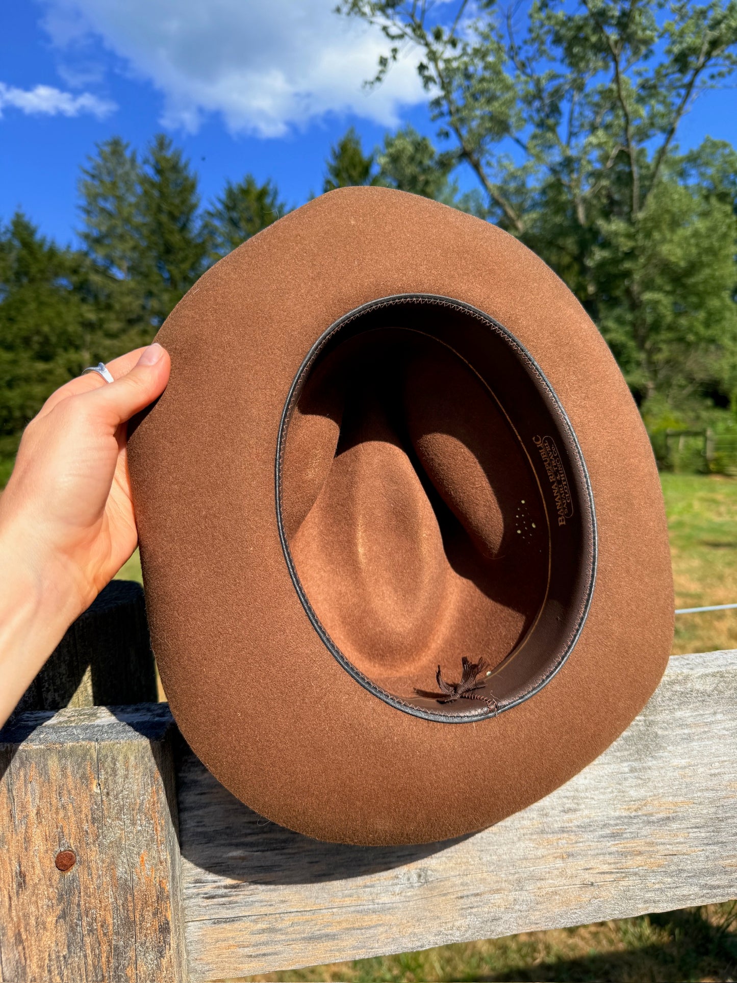 Vintage 1980s Banana Republic Brown Felt Wool Fedora