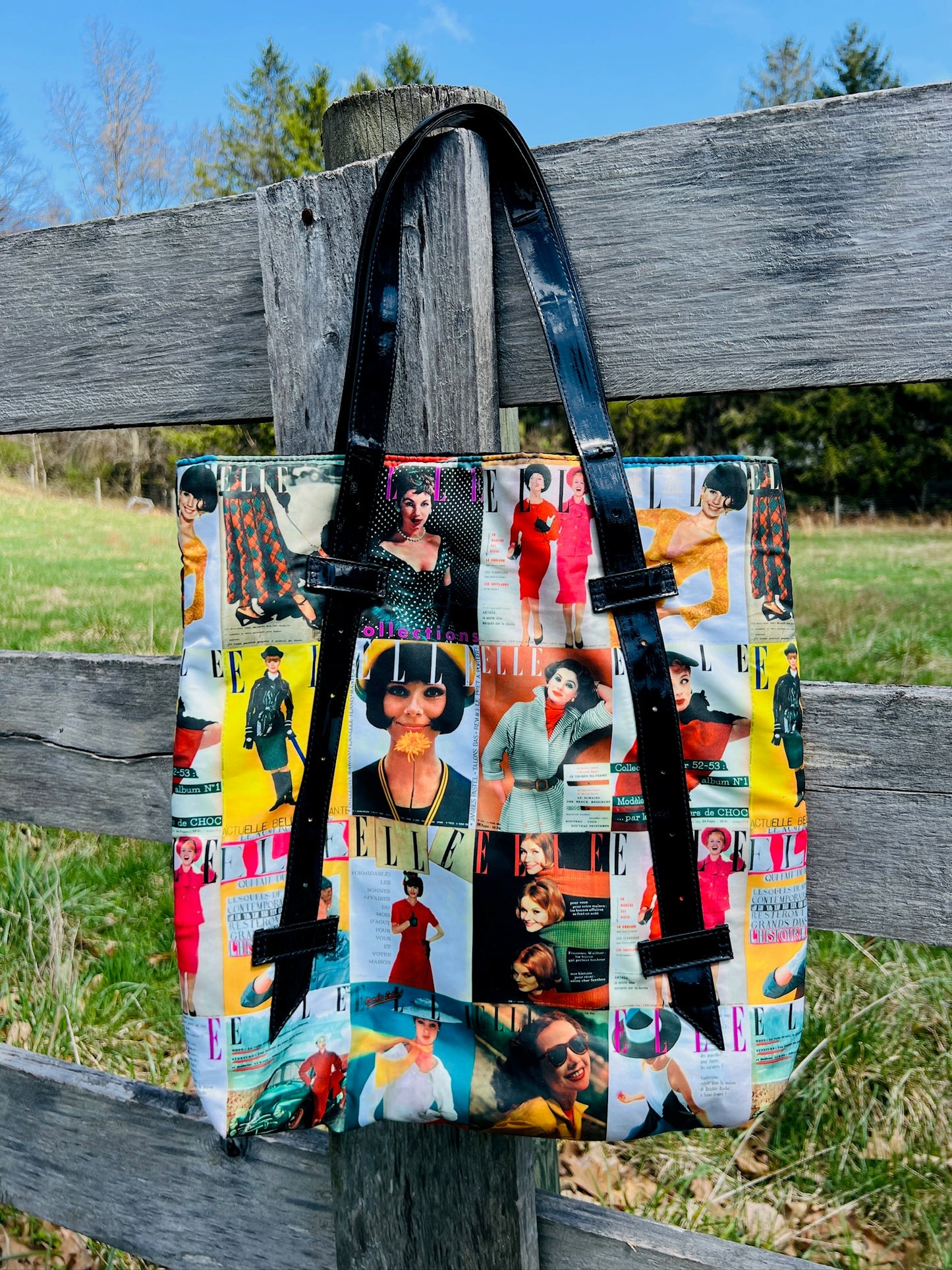 Vintage Elle Magazine Cover Tote Bag