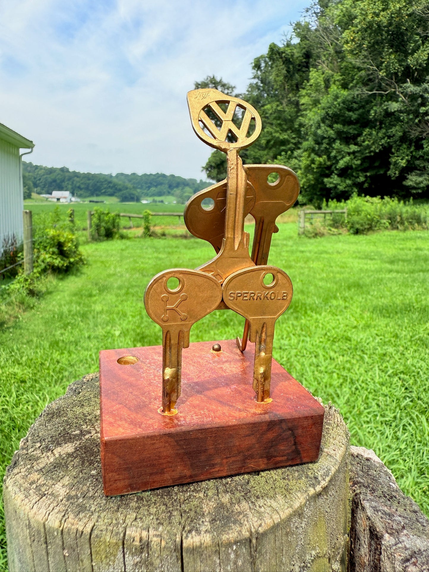 Handmade "Golfer” Key Sculpture