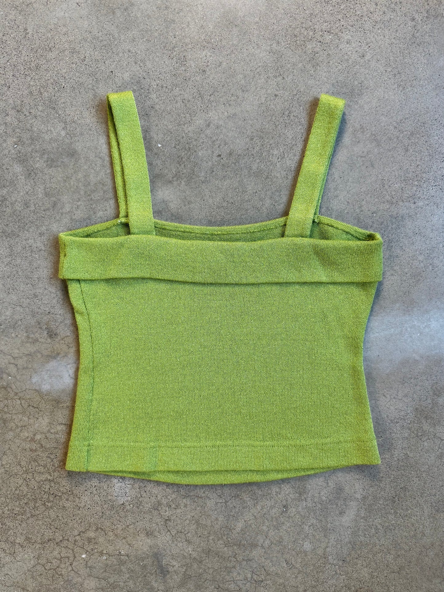 Vintage 1980s/90s Platinum by Dorothy Schoelen Green Knit Tank Top | Medium