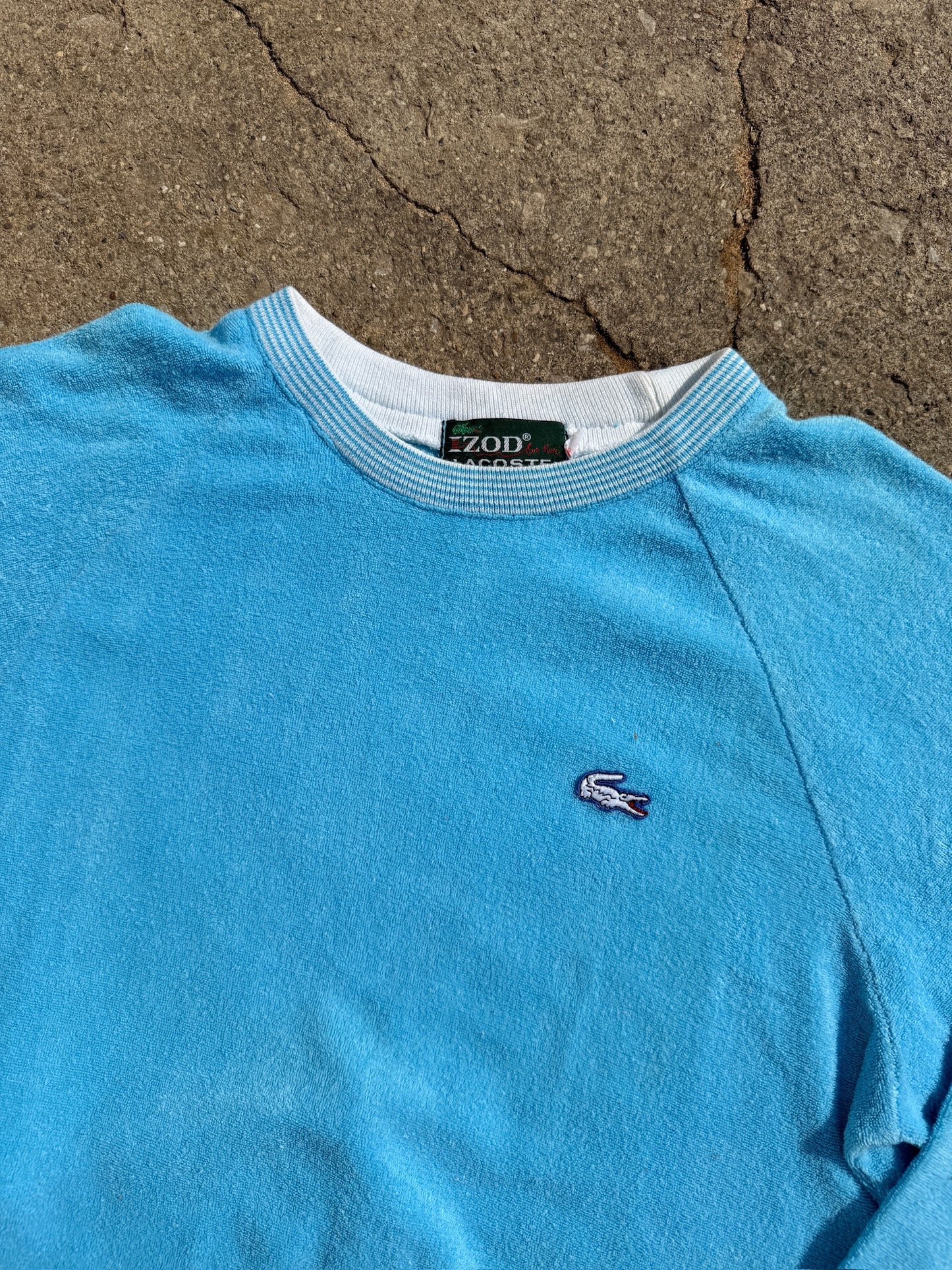 Vintage Izod Lacoste Baby Blue Terrycloth Jogger Set | Medium
