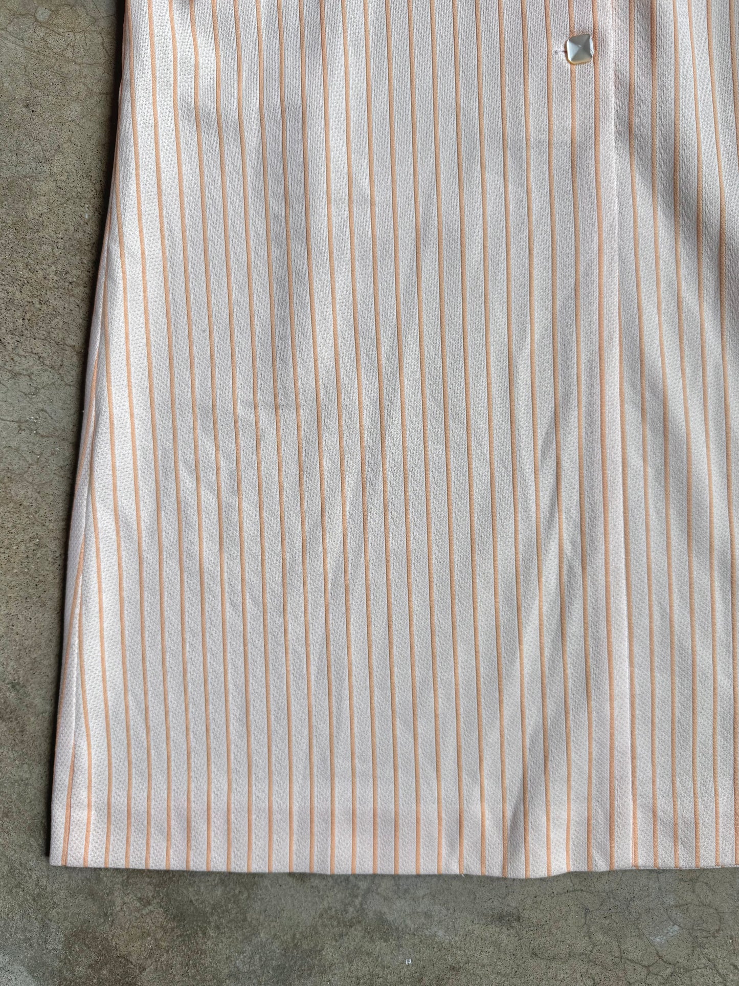 Vintage 1960s Orange Striped Long Sleeve Shirt Dress | Large