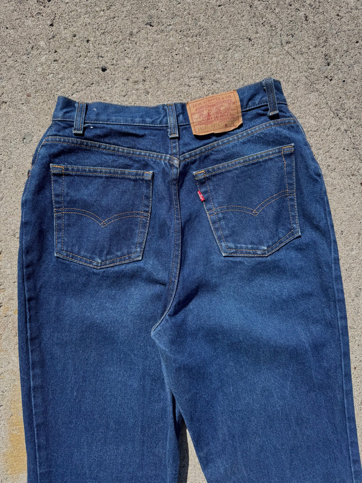 Vintage 1980s Levi’s 505 High-Waisted Dark Wash Jeans | Waist 29”