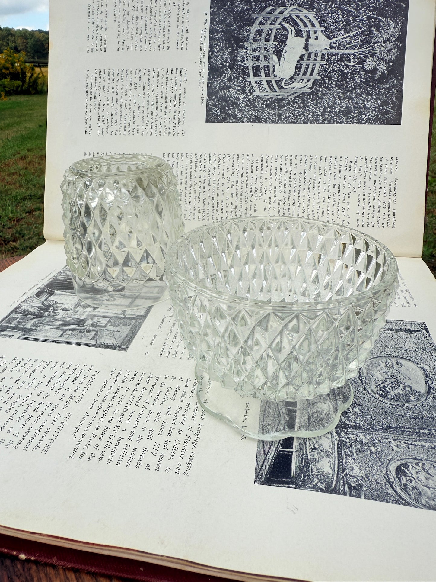 Vintage 1960s Indiana Glass Diamond Fairy Light