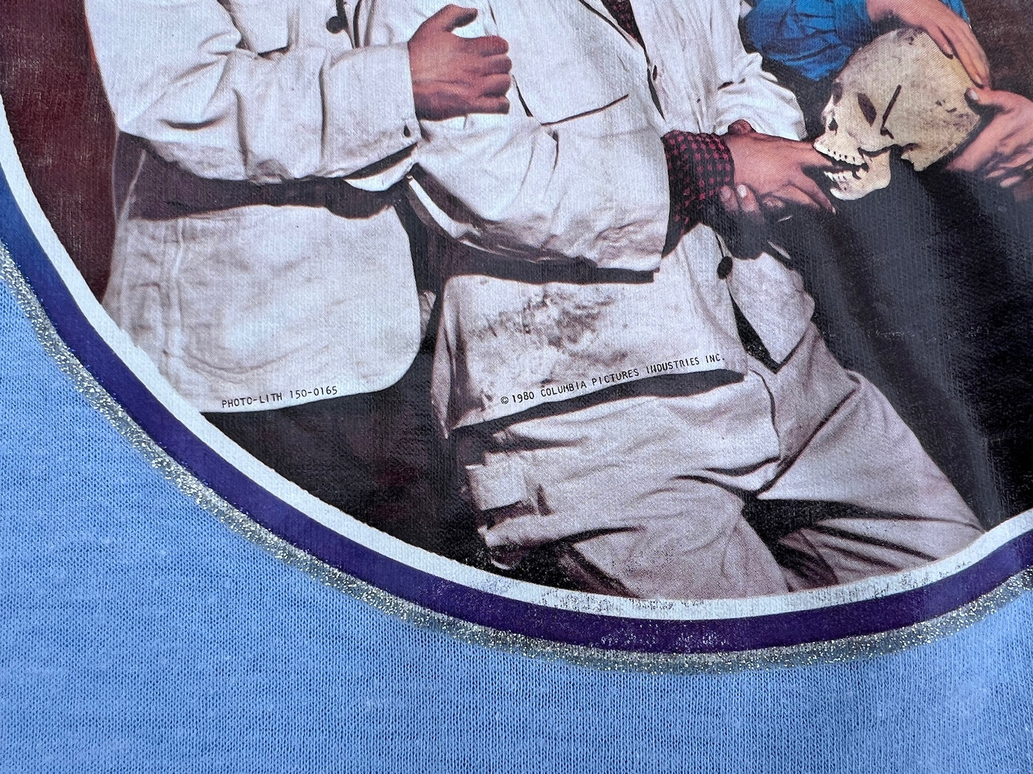 Vintage 1980s The Three Stooges Blue Graphic Tee | Medium