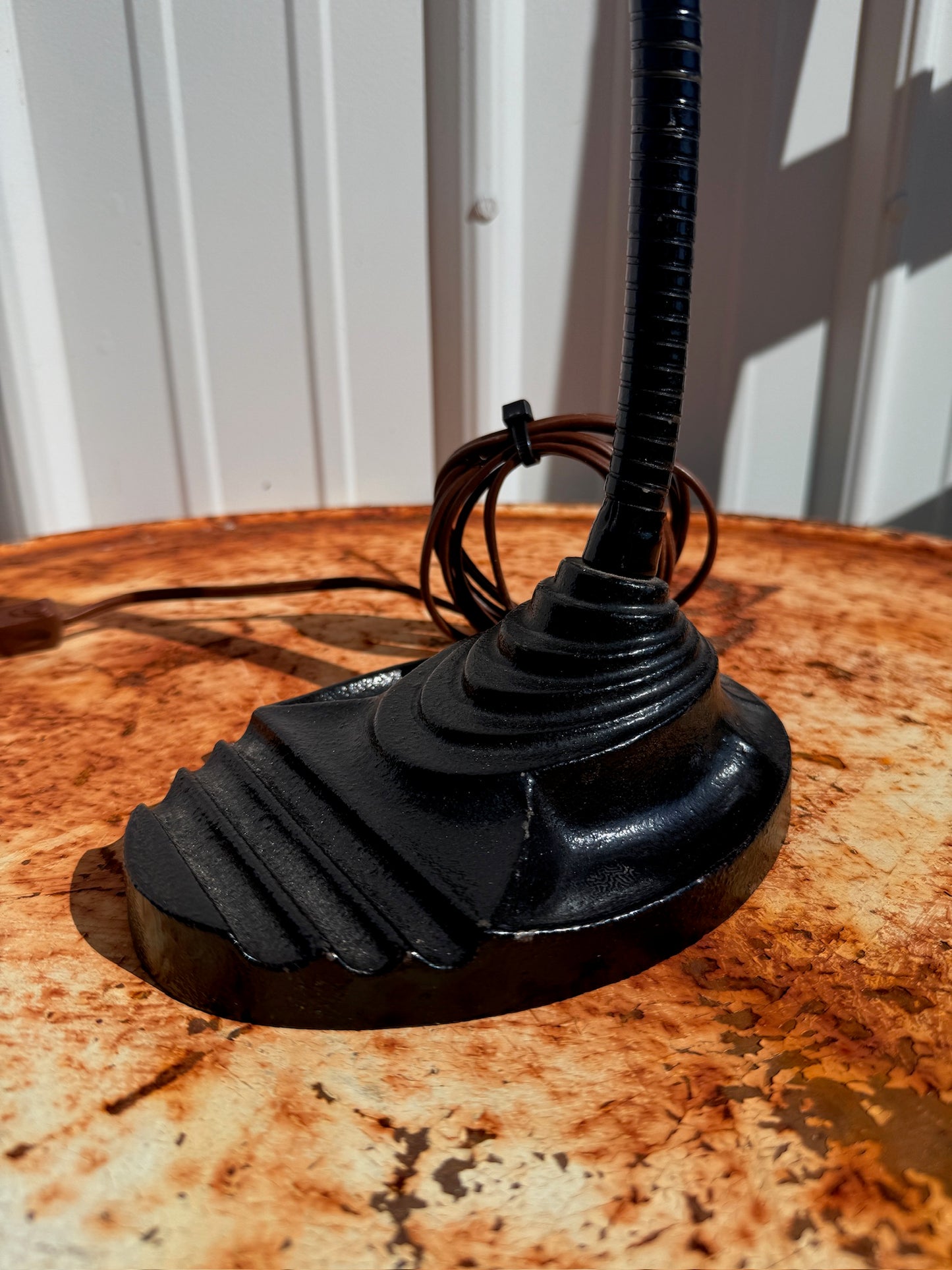 Vintage 1930s Cast Iron Gooseneck Desk Lamp