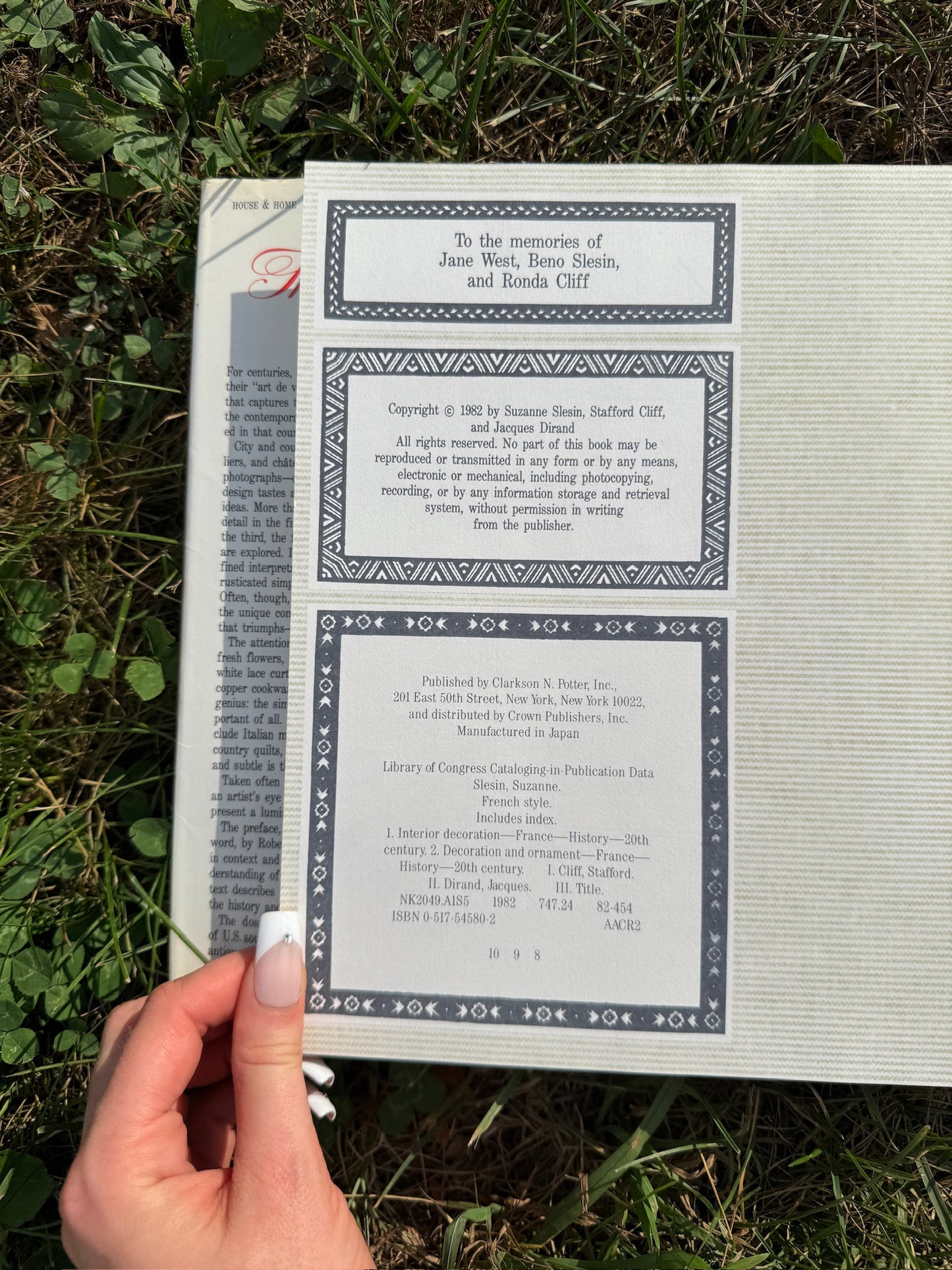 French Style Hardcover Book