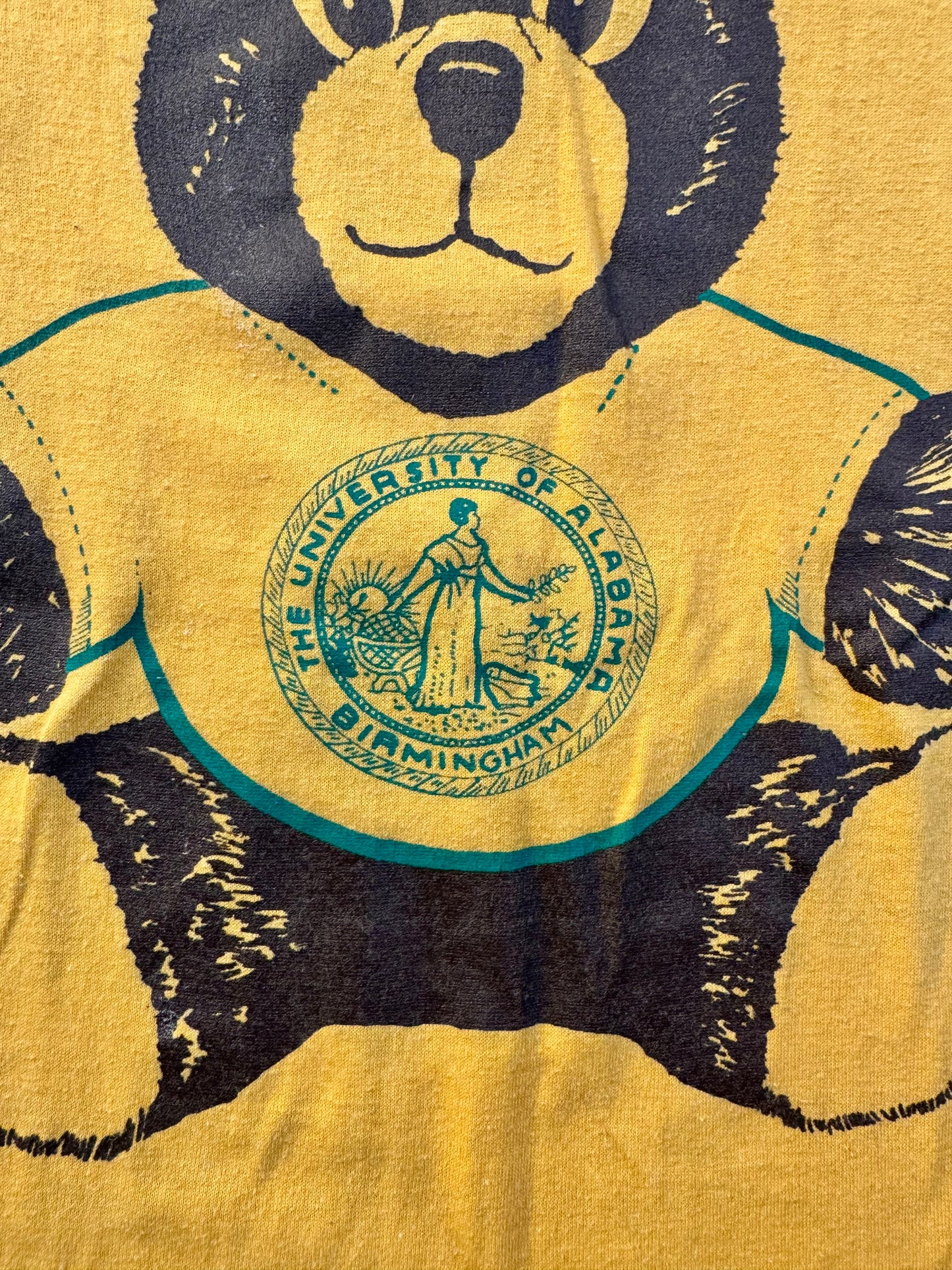 Vintage 1970s University of Alabama Birmingham Teddy Bear Tee | Medium
