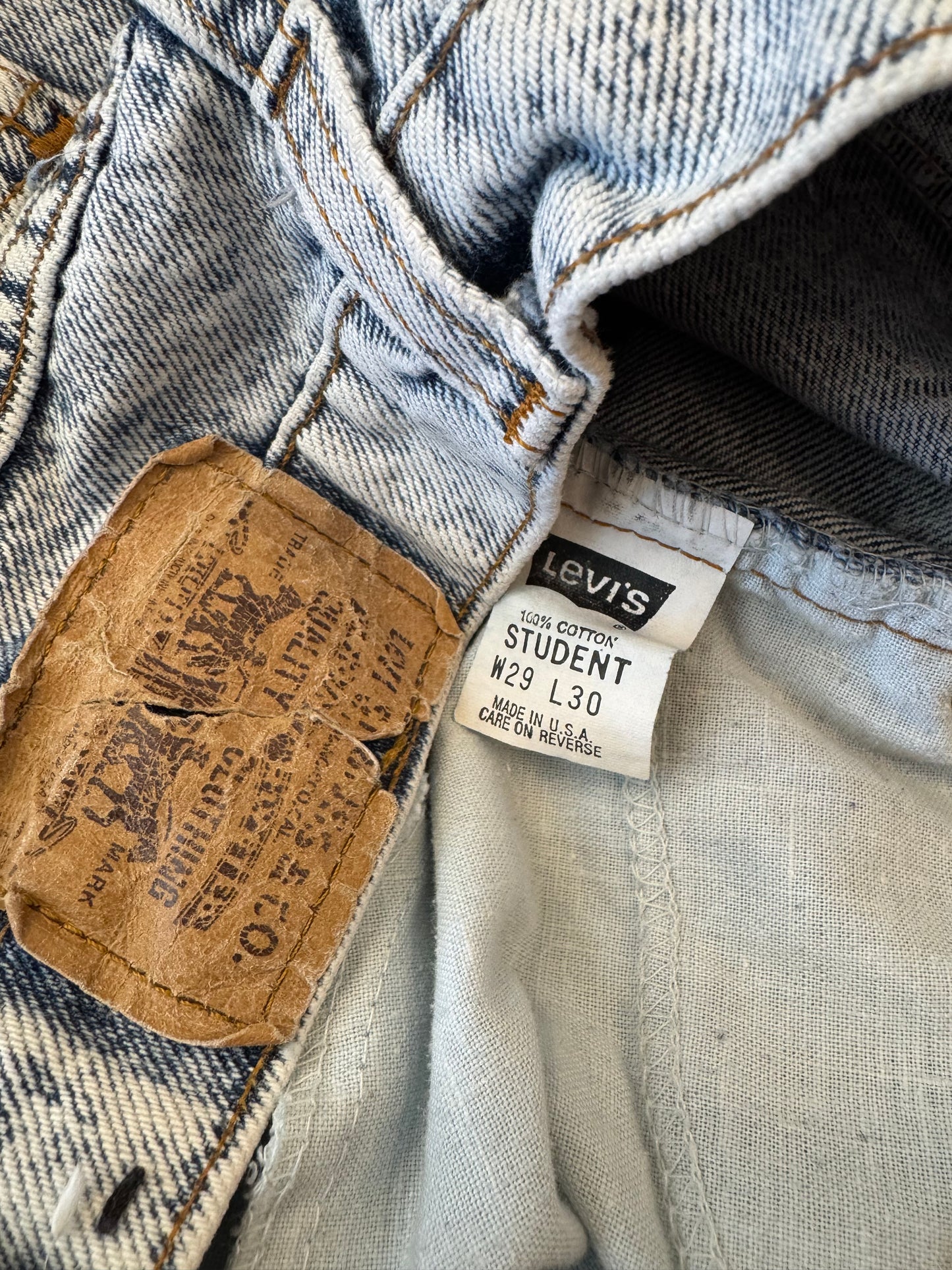 Vintage Levi’s Orange Tab Student Acid Wash Jeans | Waist 29”