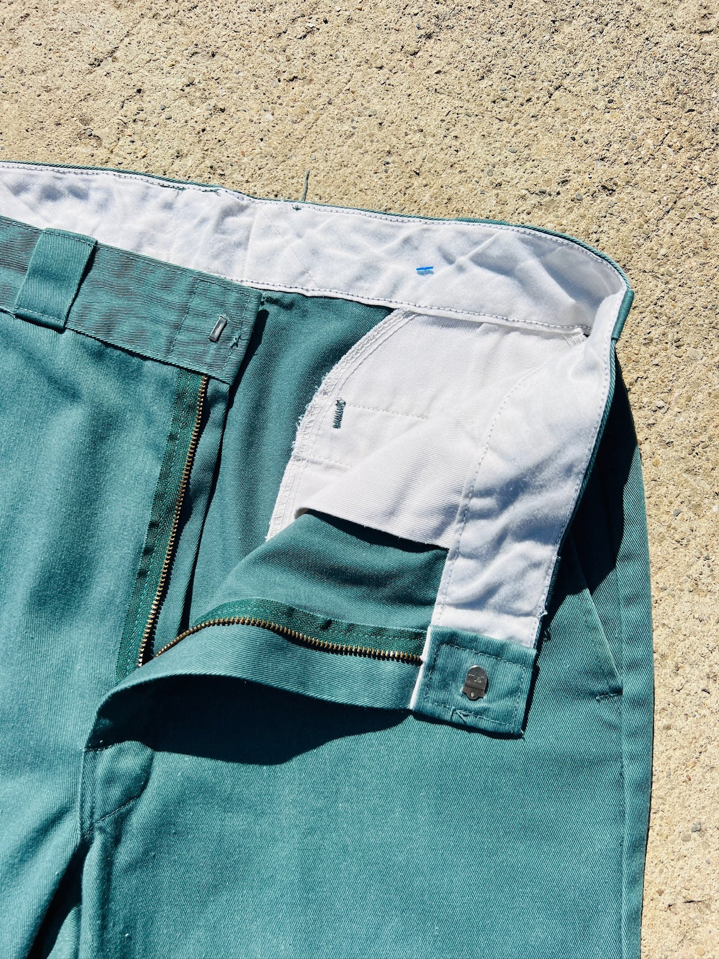 Vintage 1980s Dickies Washed Green Work Pants | Waist 34”