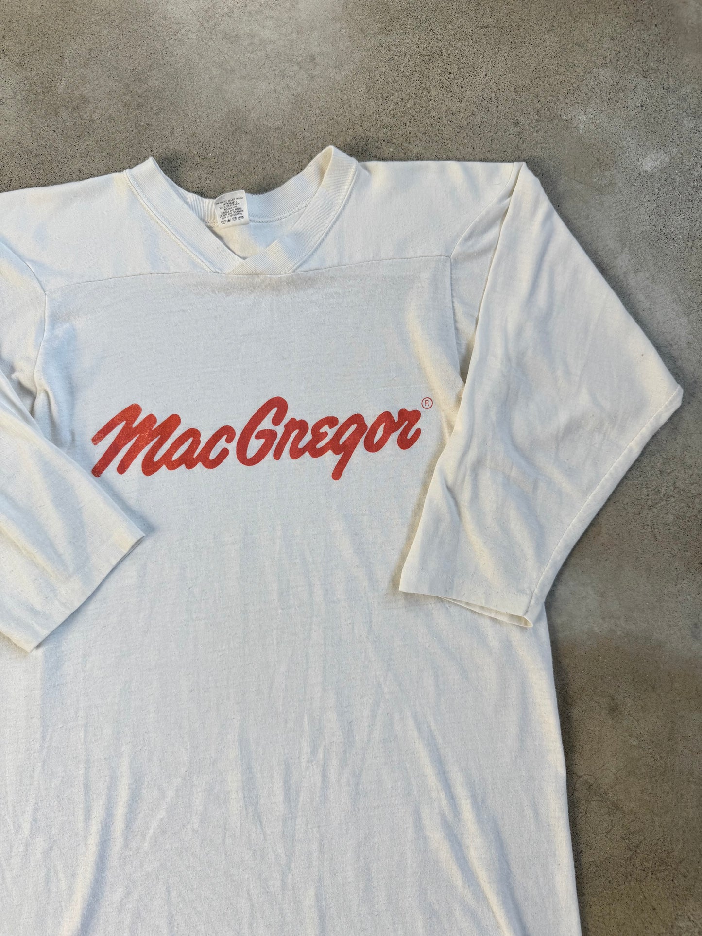 Vintage 1980s MacGregor Graphic White Athletic Tee | Large